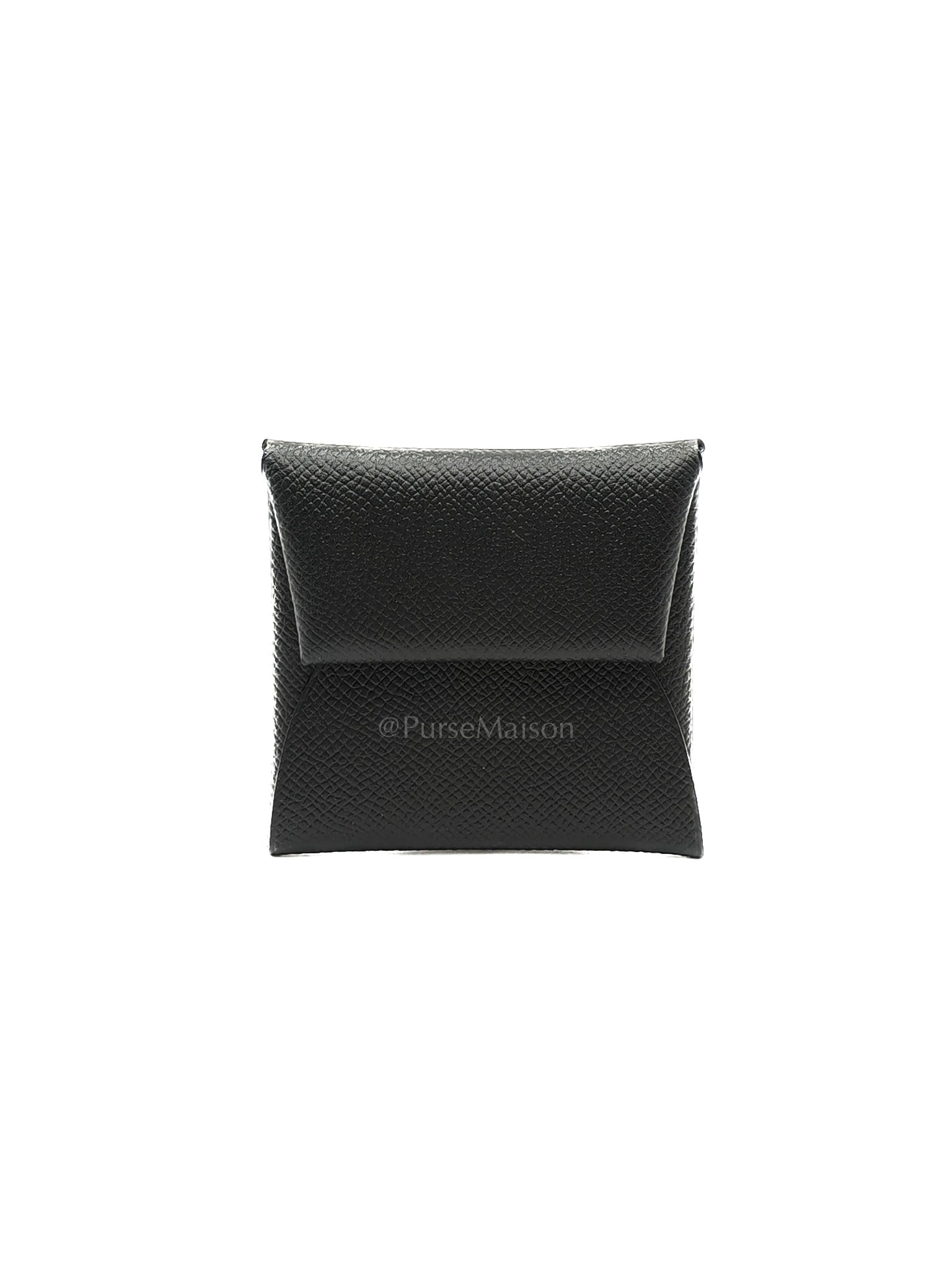 Bastia Change Purse in Black Evercolor Leather Stamp C (2018) | Purse Maison Luxury Bags Shop