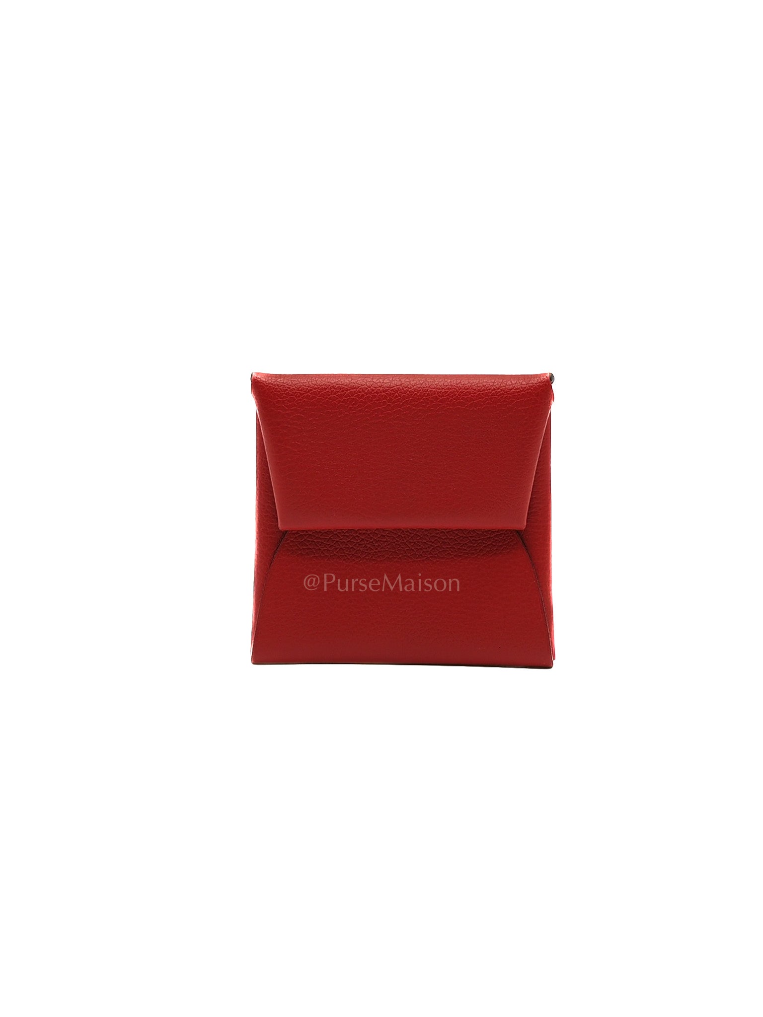Bastia Change Purse in Rouge Casaque Evercolor Leather Stamp Y (2020) | Purse Maison Luxury Bags Shop