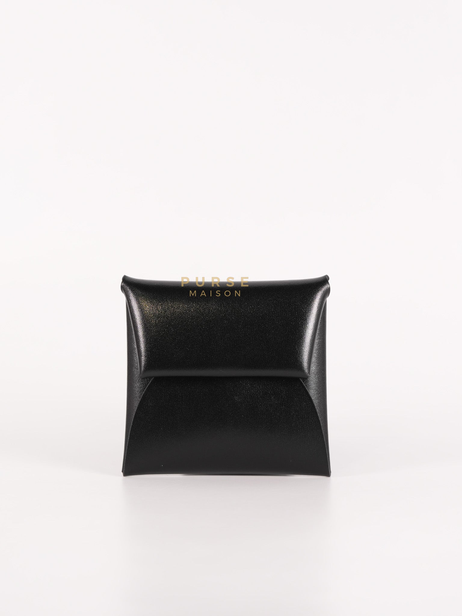 Bastia Coin Purse in Noir Box Calfskin Leather Palladium Hardware Stamp W(2024) | Purse Maison Luxury Bags Shop