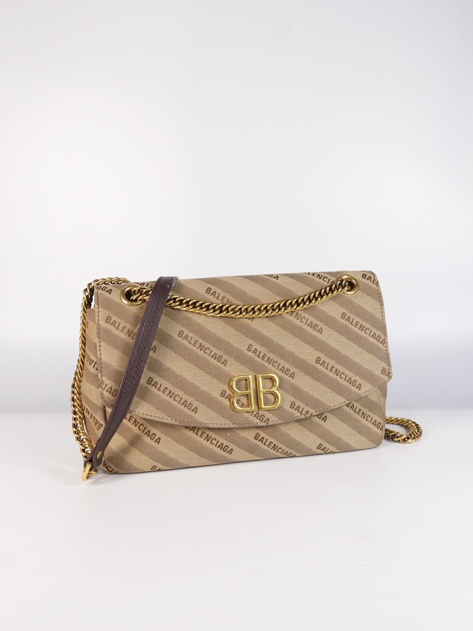 BB logo Chain Monogram Shoulder Bag | Purse Maison Luxury Bags Shop
