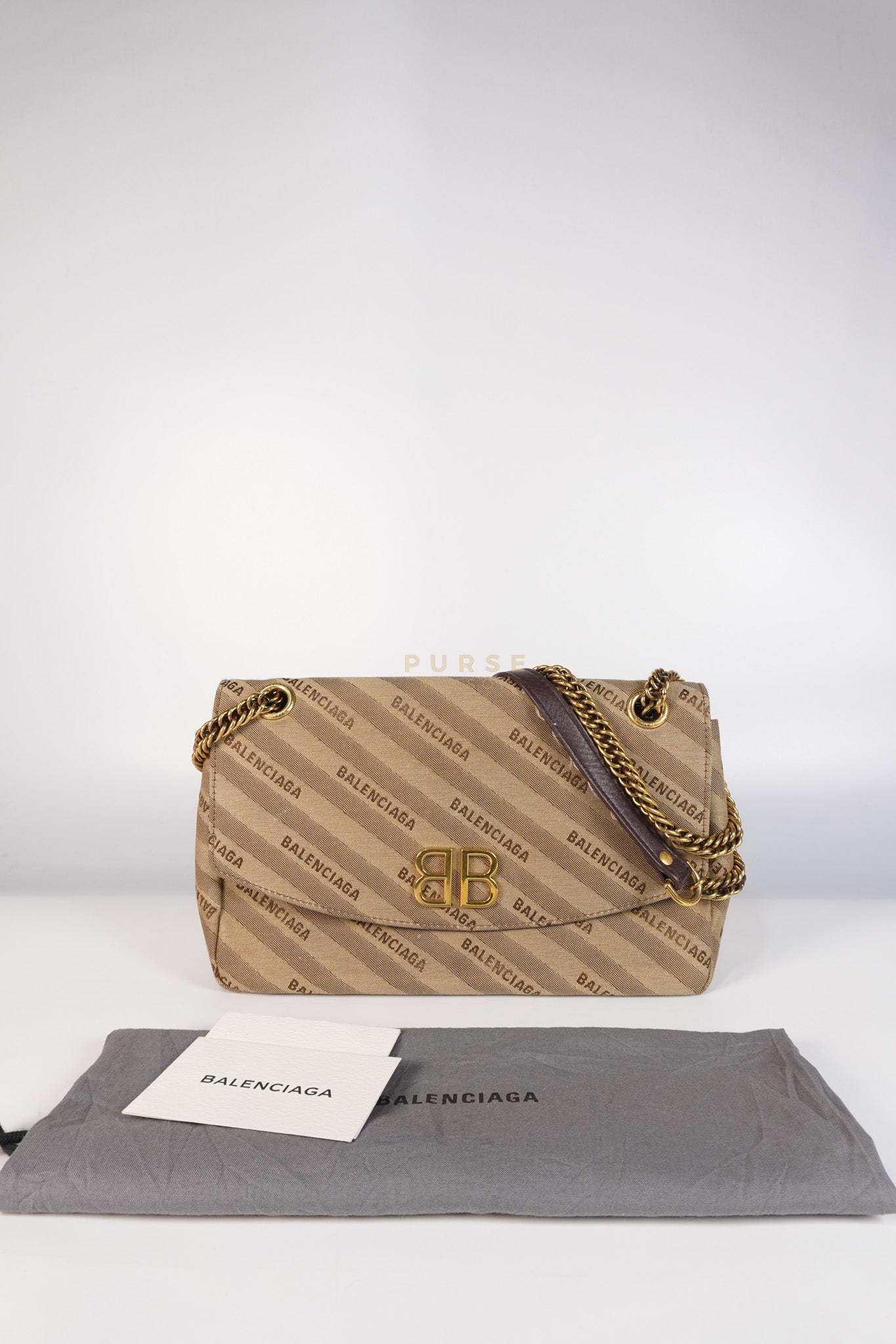 BB logo Chain Monogram Shoulder Bag | Purse Maison Luxury Bags Shop