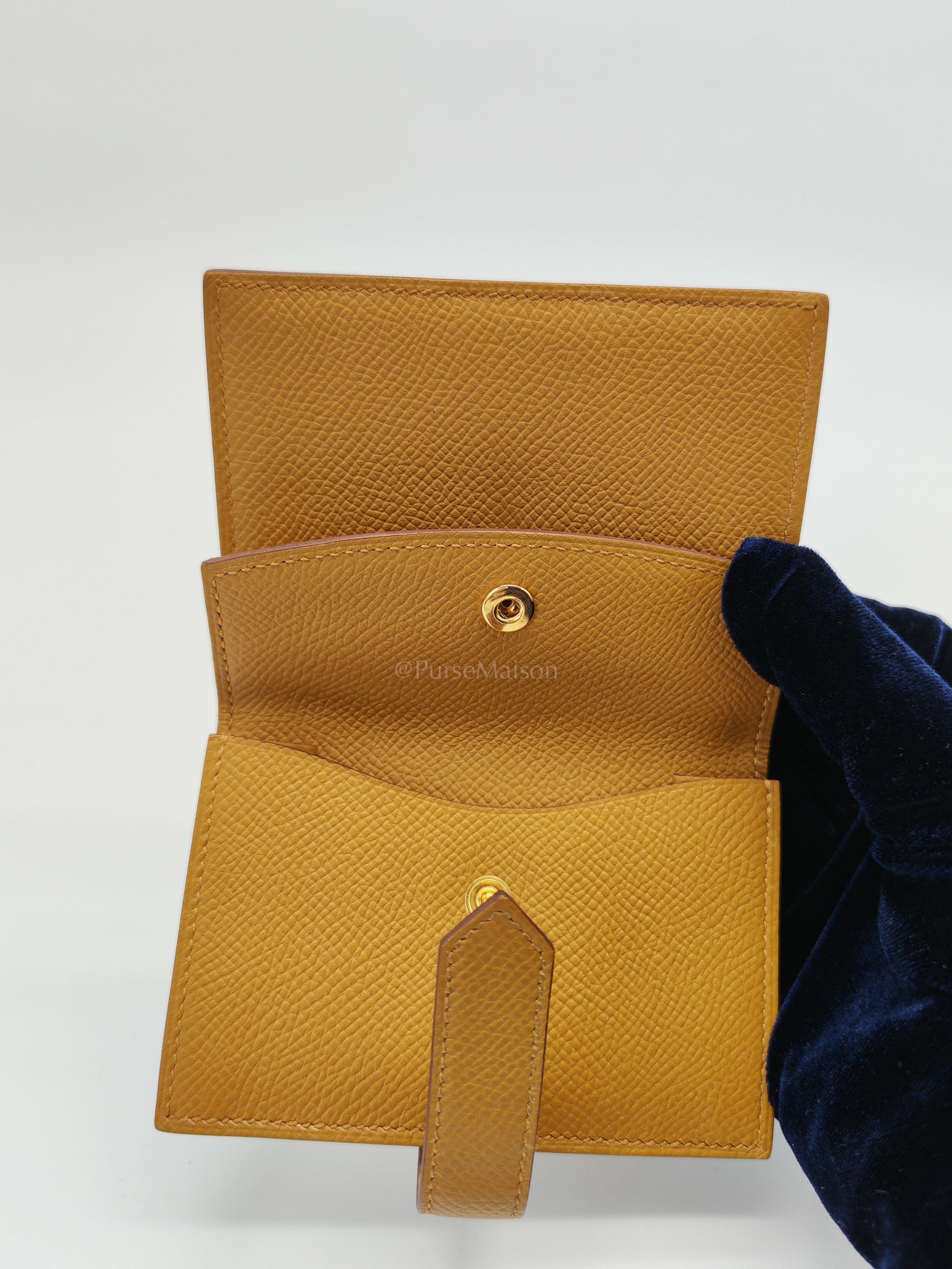 Bearn Mini Wallet Sesame in Epsom Leather Stamp Y (2020) | Purse Maison Luxury Bags Shop