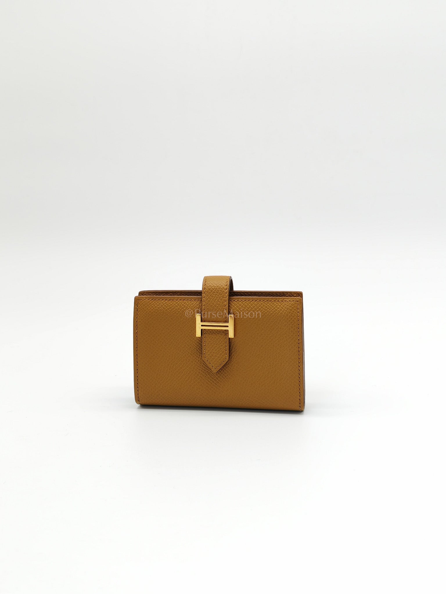 Bearn Mini Wallet Sesame in Epsom Leather Stamp Y (2020) | Purse Maison Luxury Bags Shop