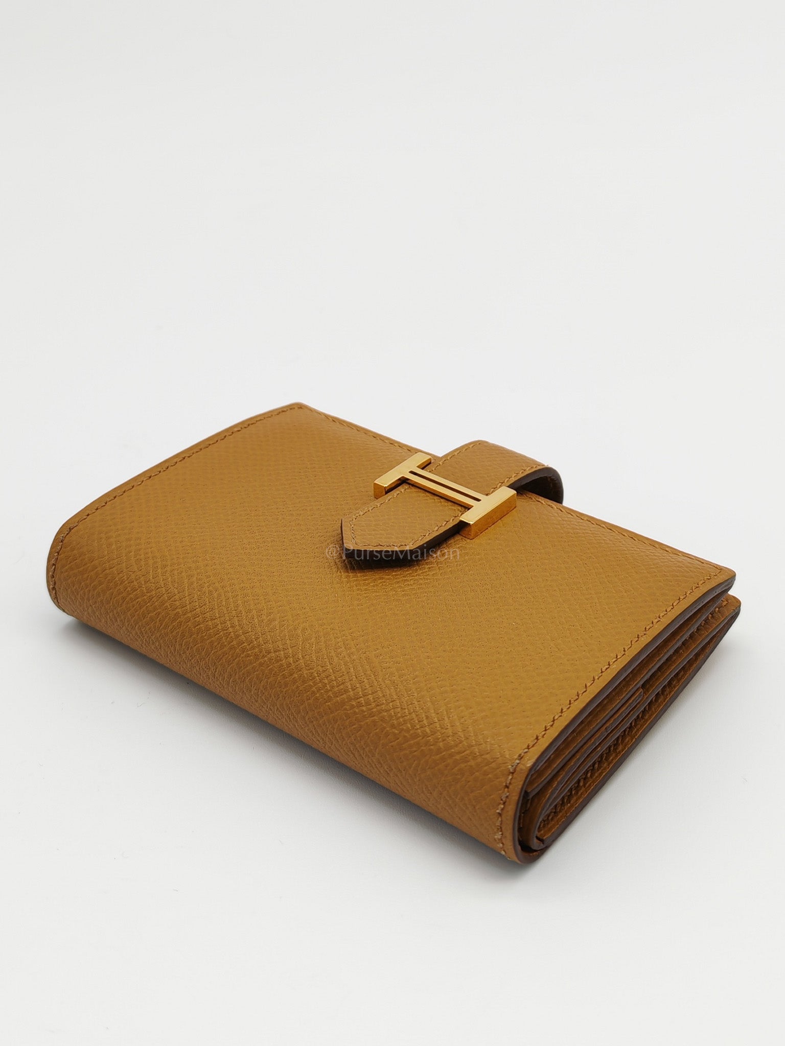 Bearn Mini Wallet Sesame in Epsom Leather Stamp Y (2020) | Purse Maison Luxury Bags Shop