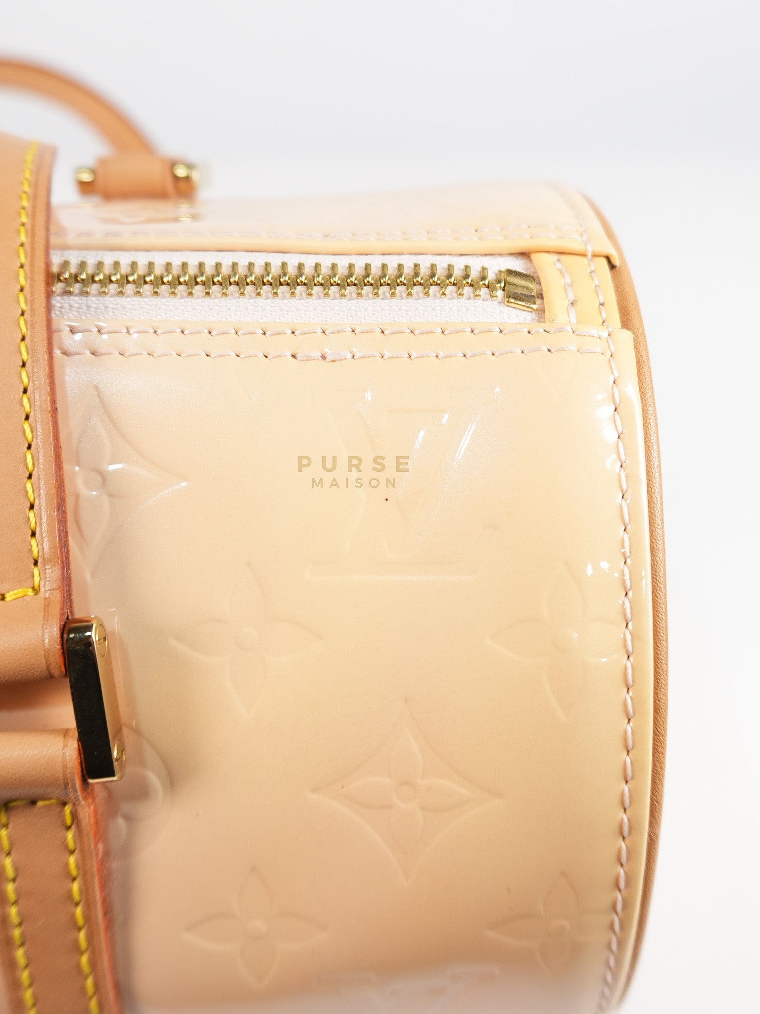 Bedford Bag in Beige Monogram Vernis Leather & Gold Hardware (Date Code: VI0094) | Purse Maison Luxury Bags Shop