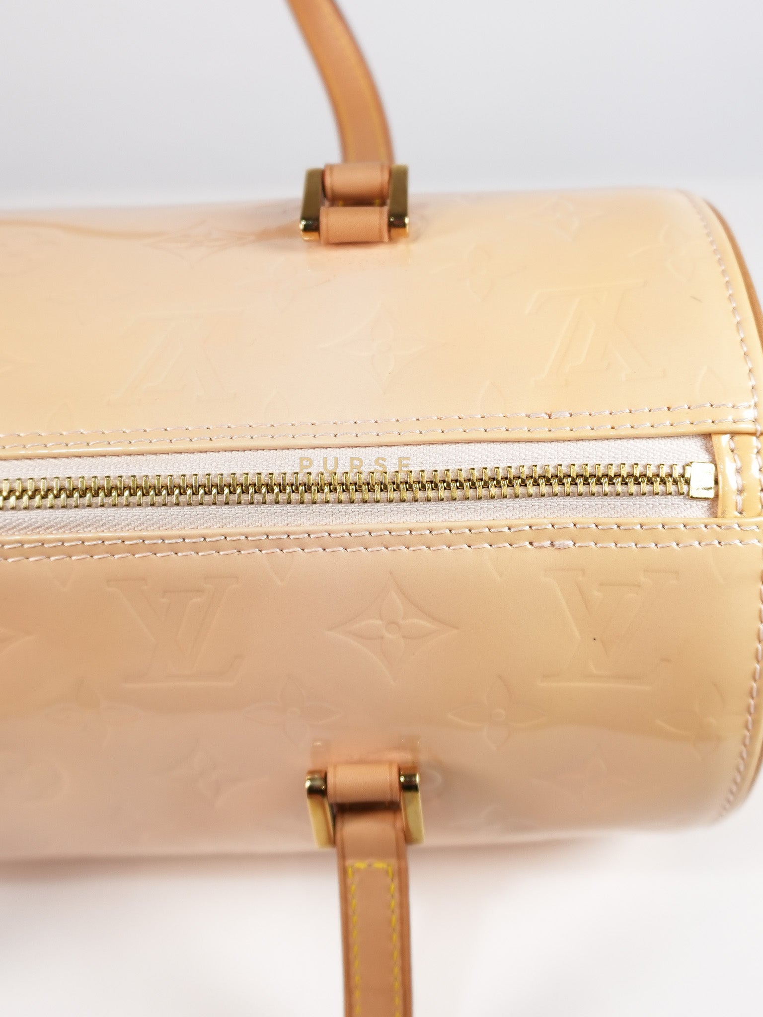 Bedford Bag in Beige Monogram Vernis Leather & Gold Hardware (Date Code: VI0094) | Purse Maison Luxury Bags Shop