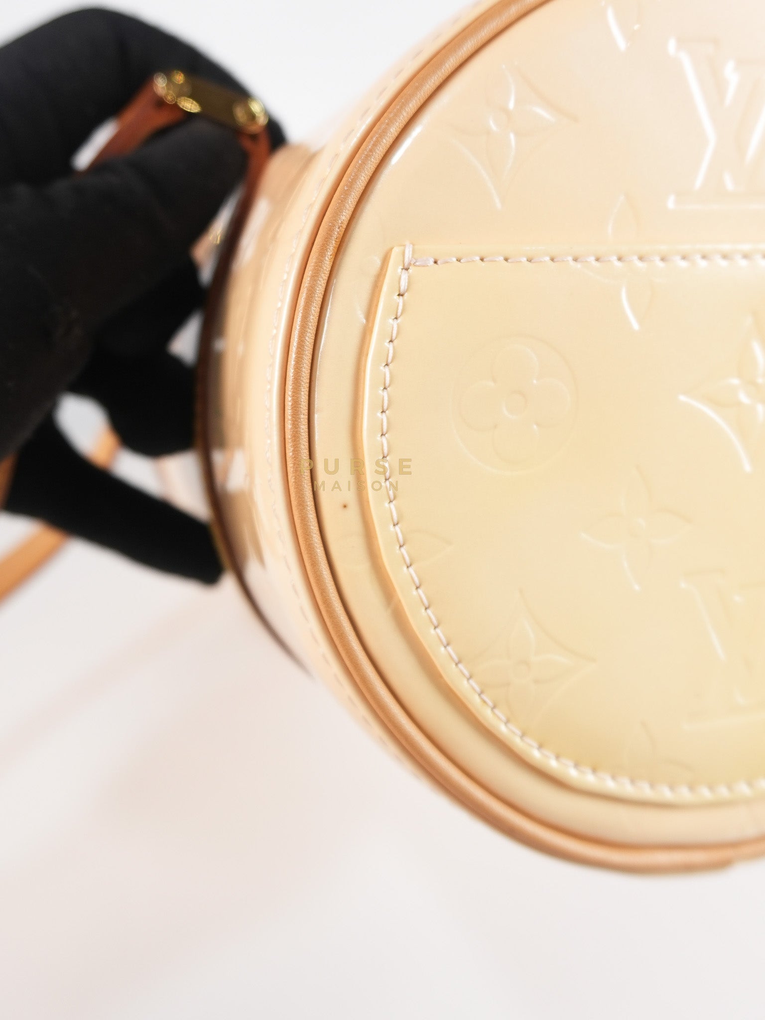 Bedford Bag in Beige Monogram Vernis Leather & Gold Hardware (Date Code: VI0094) | Purse Maison Luxury Bags Shop