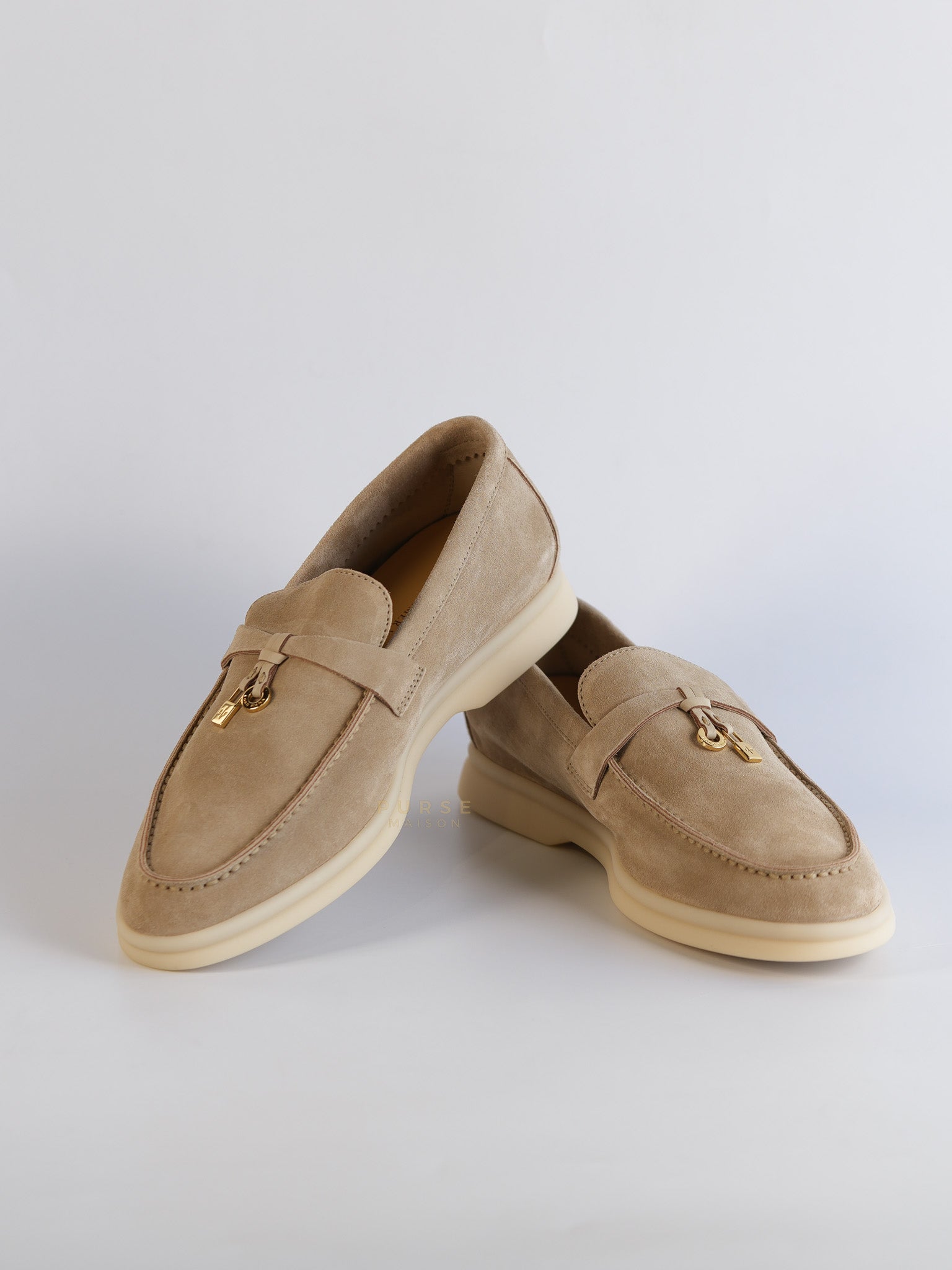 Beige Suede Summer Charms Walk Loafers 37 Eu (23 cm) | Purse