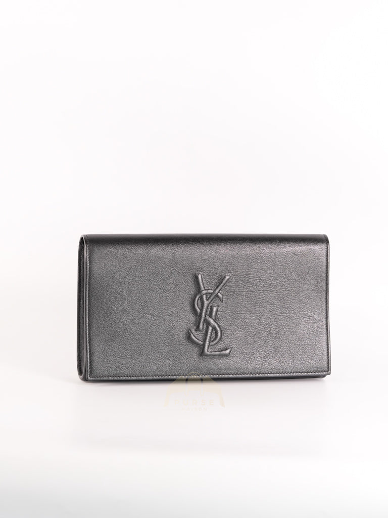 Belle De Jour Clutch Bag in Black Calfskin Leather | Purse Maison Luxury Bags Shop