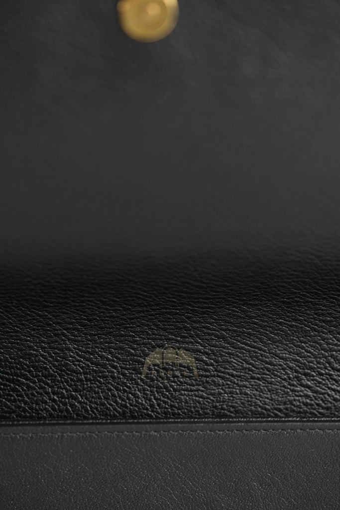 Belle De Jour Clutch Bag in Black Calfskin Leather | Purse Maison Luxury Bags Shop