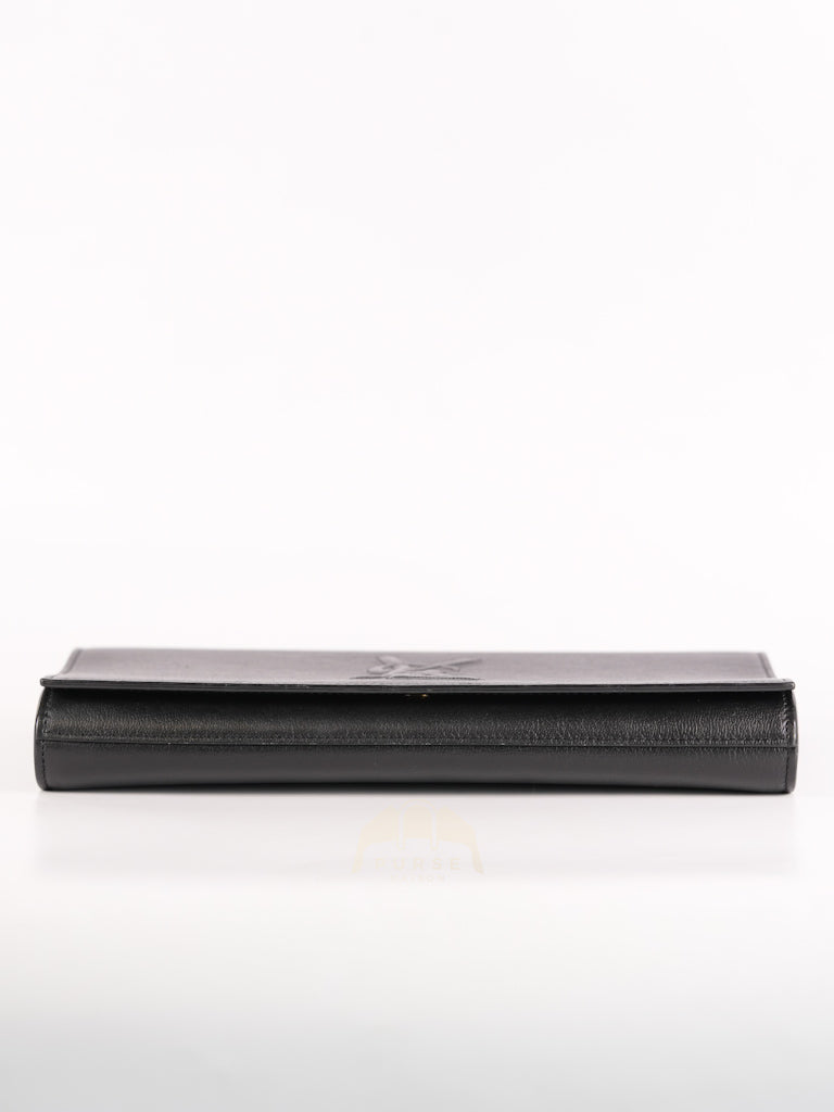 Belle De Jour Clutch Bag in Black Calfskin Leather | Purse Maison Luxury Bags Shop
