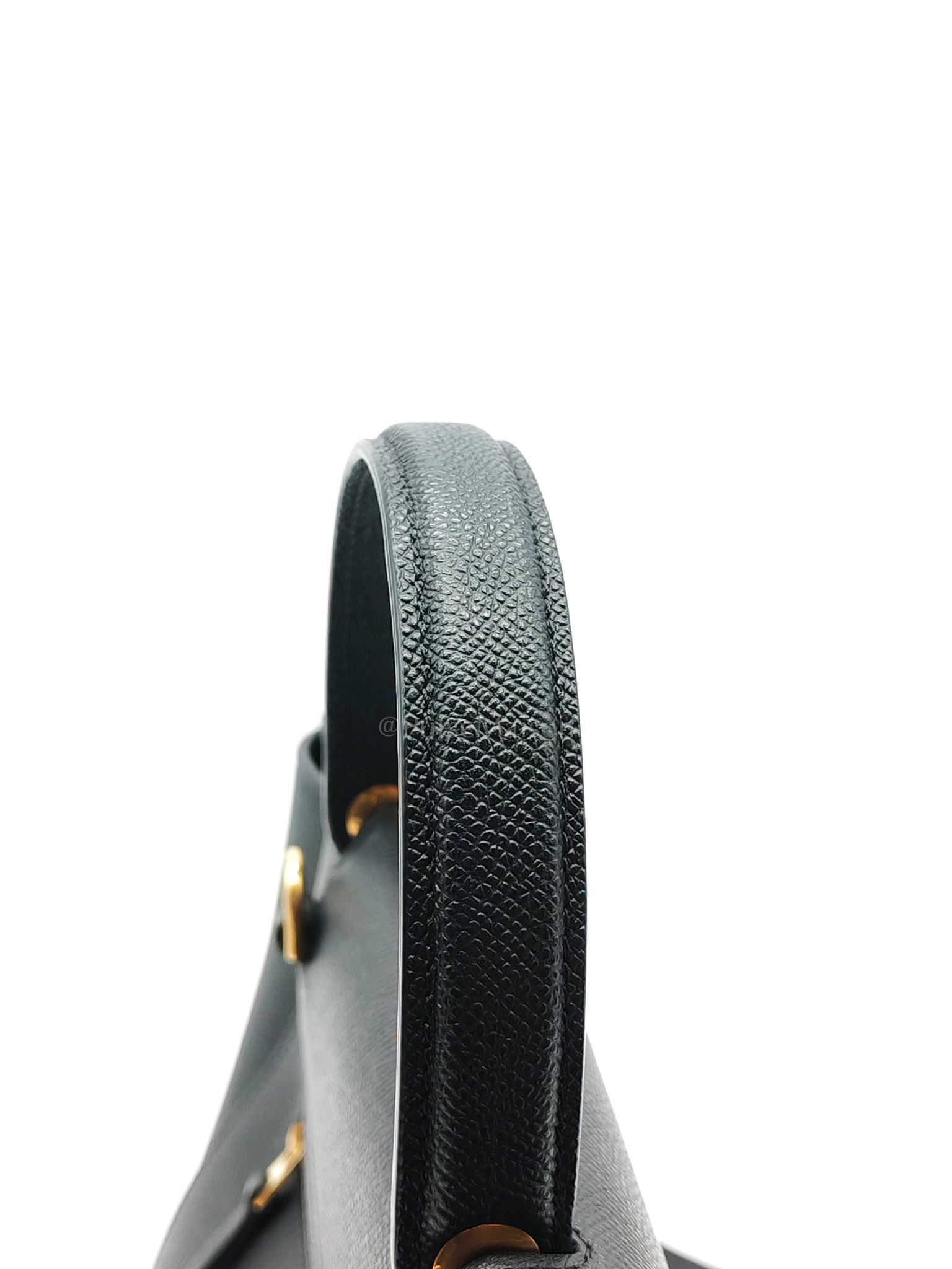 Belt Bag Micro in Black Grained Calfskin Leather | Purse Maison Luxury Bags Shop