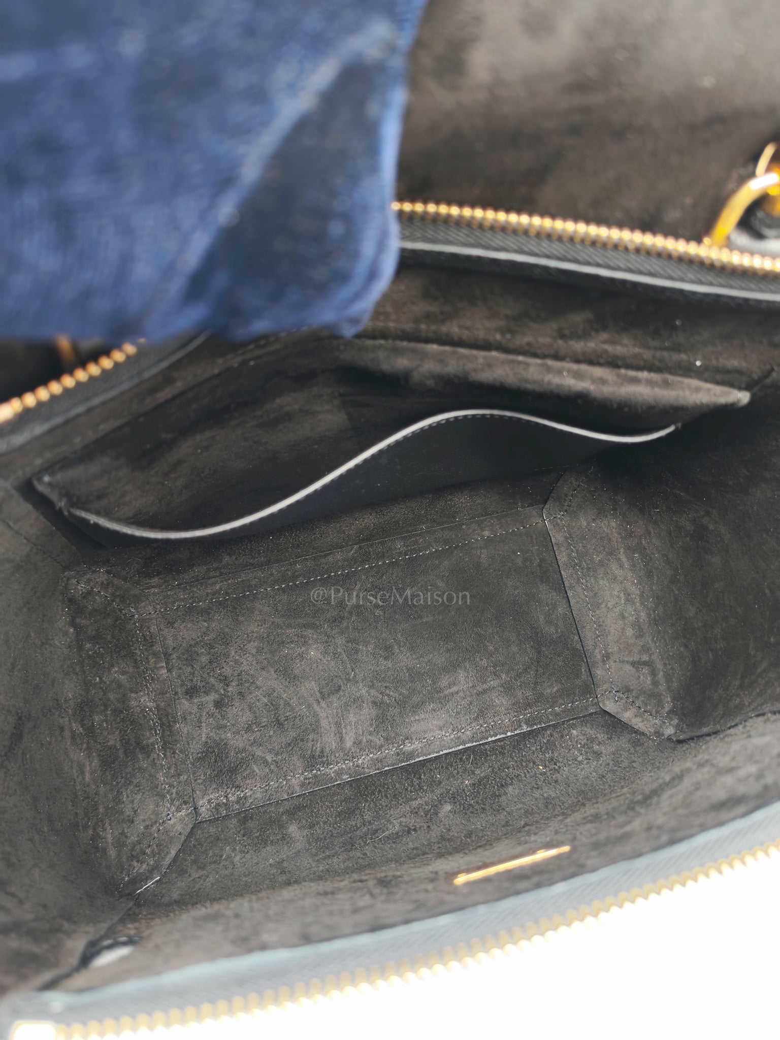 Belt Bag Micro in Black Grained Calfskin Leather | Purse Maison Luxury Bags Shop