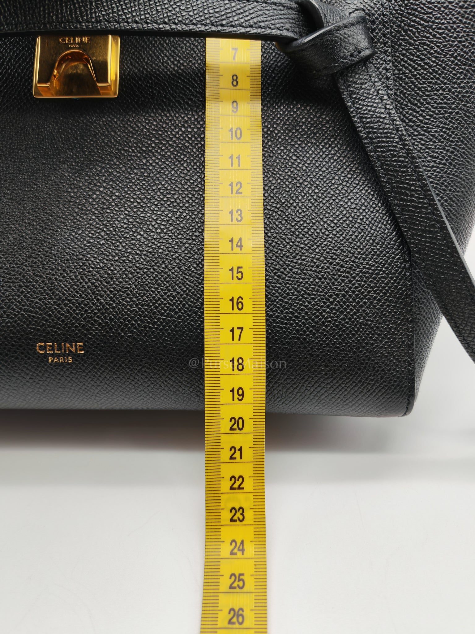 Belt Bag Micro in Black Grained Calfskin Leather | Purse Maison Luxury Bags Shop