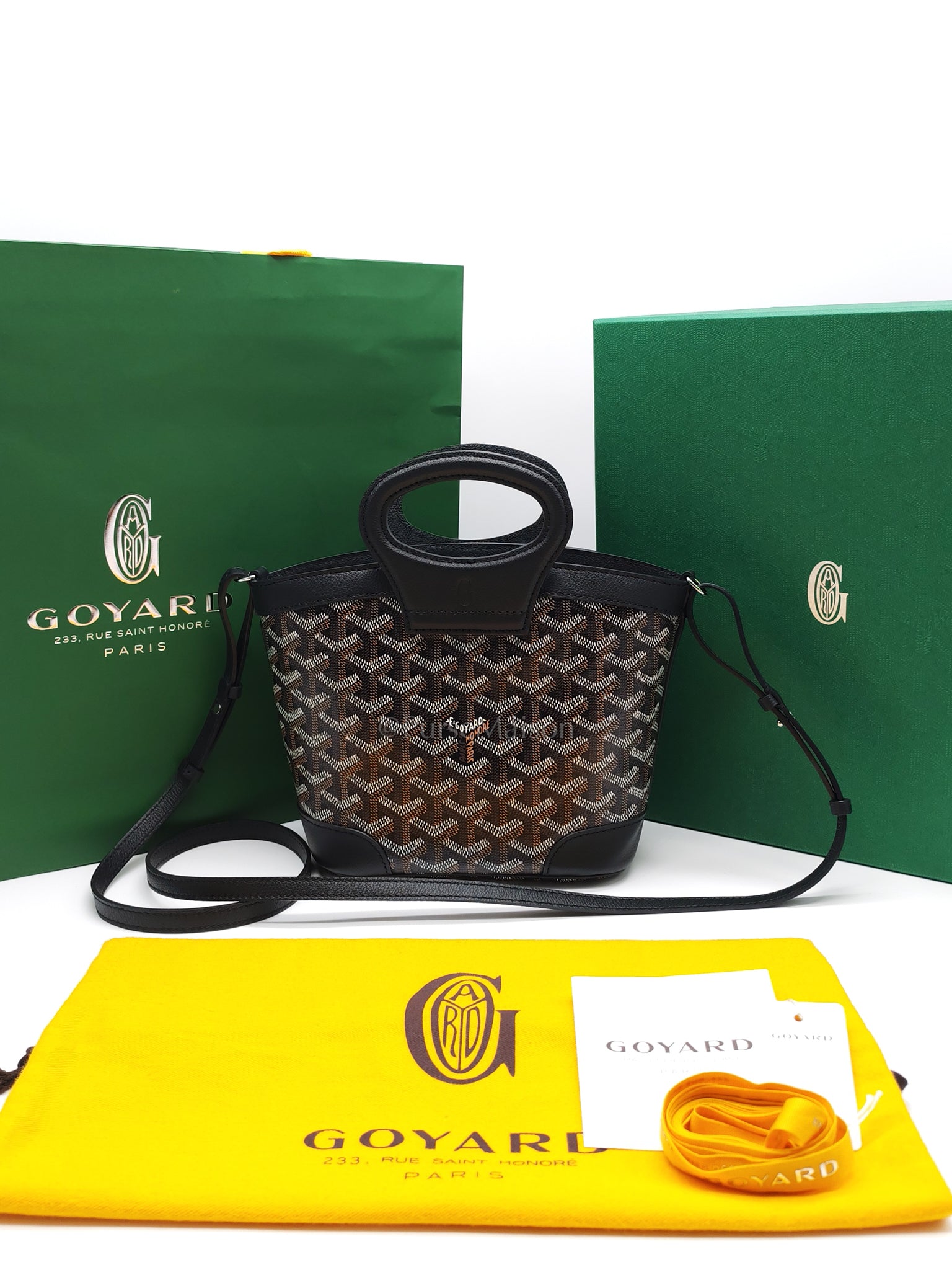 Beluga Mini Black Goyardine Canvas Shoulder Bag | Purse Maison Luxury Bags Shop