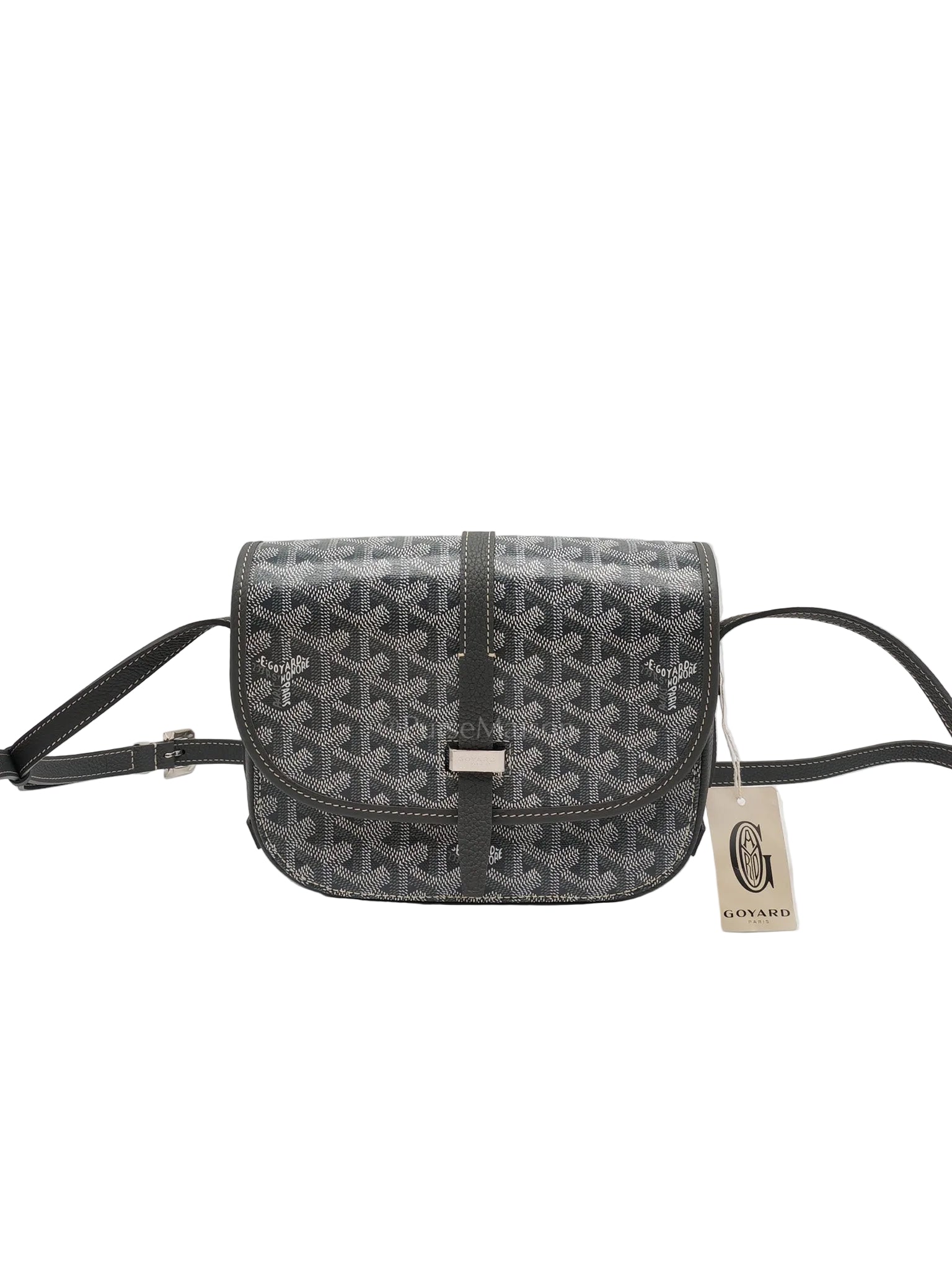 Belvedere Crossbody Bag PM in Gray Goyardine Canvas | Purse Maison Luxury Bags Shop