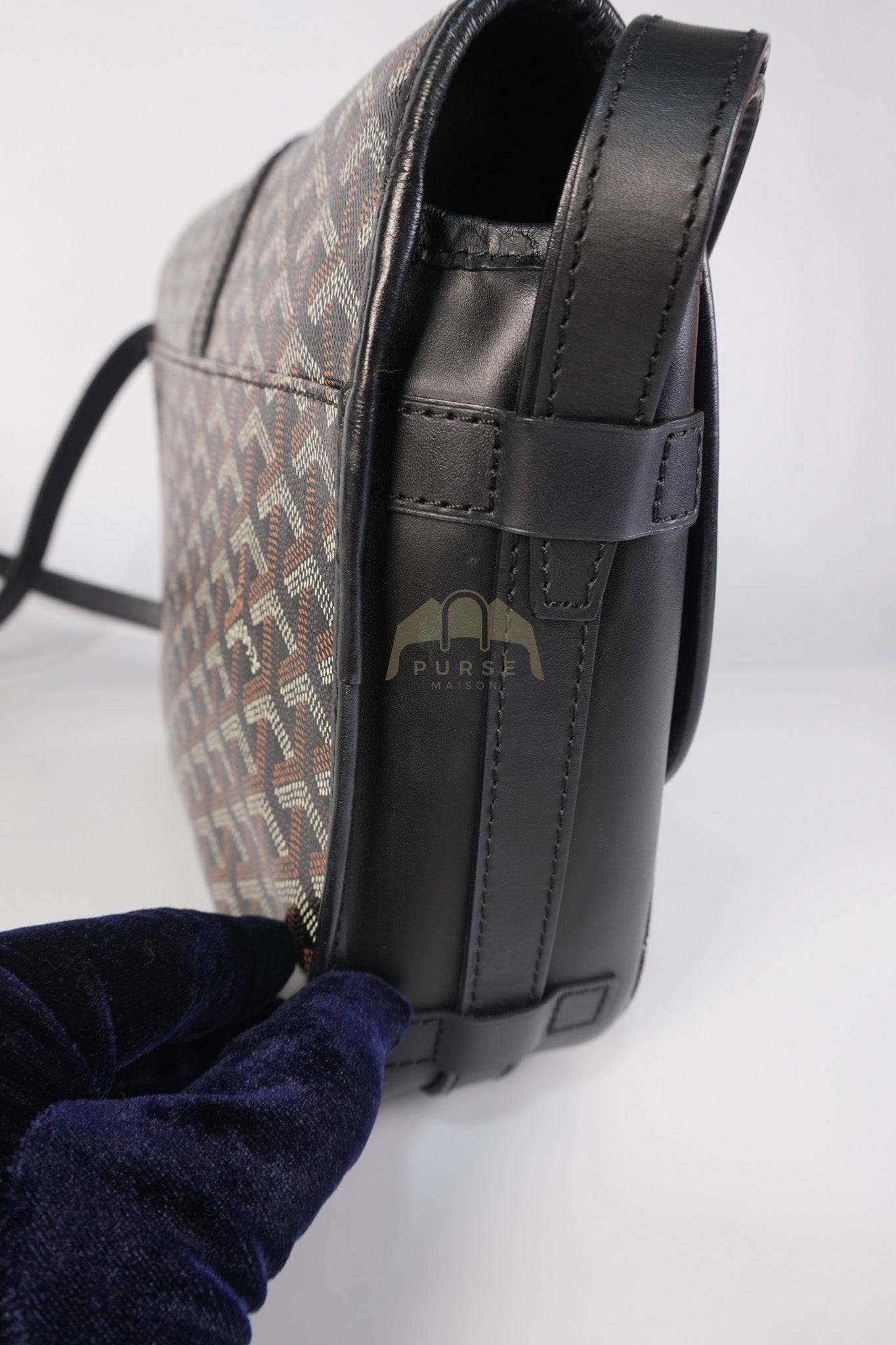 Belvedere MM Black in Goyardine Canvas | Purse Maison Luxury Bags Shop