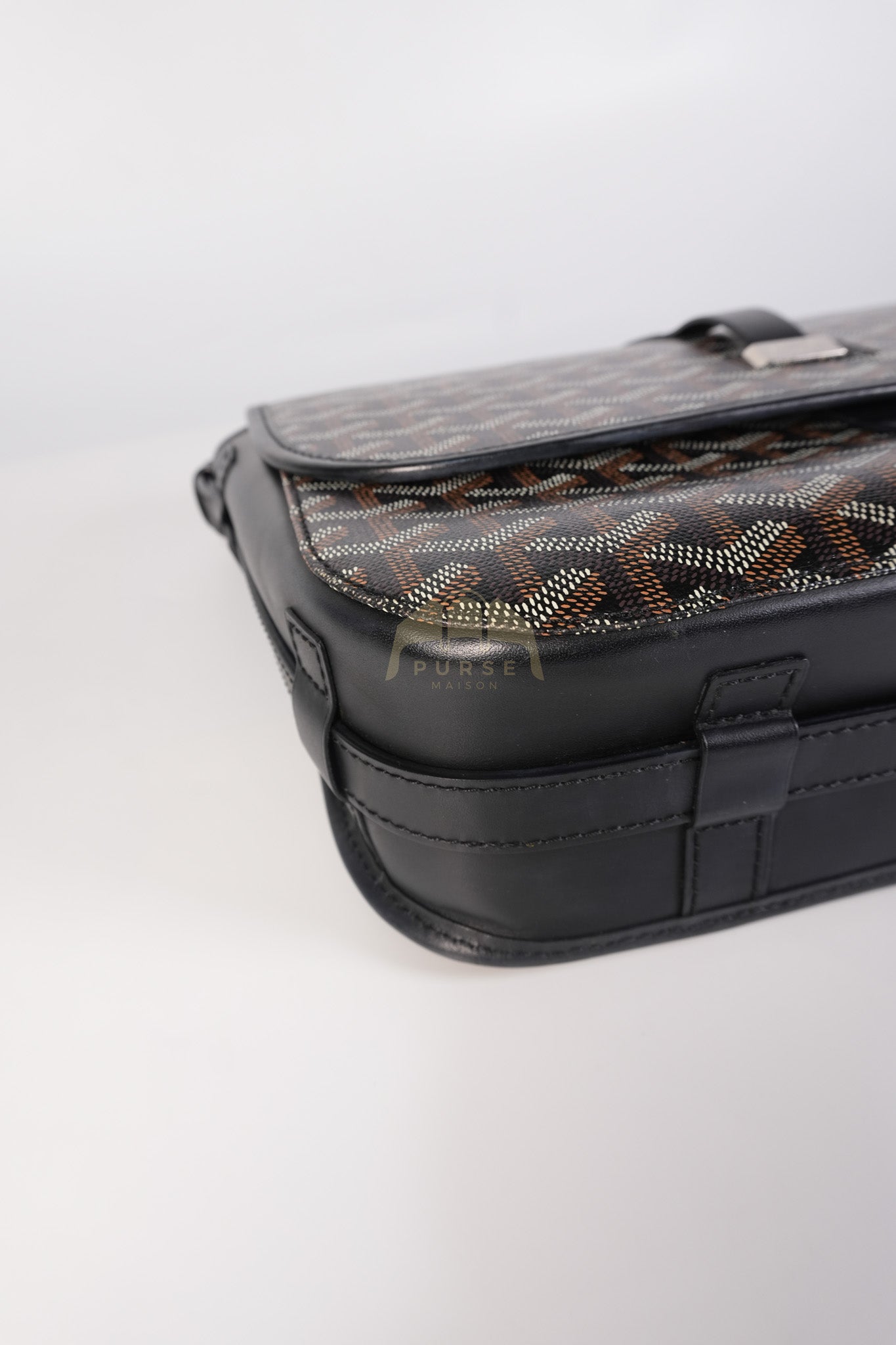 Belvedere MM Black in Goyardine Canvas | Purse Maison Luxury Bags Shop