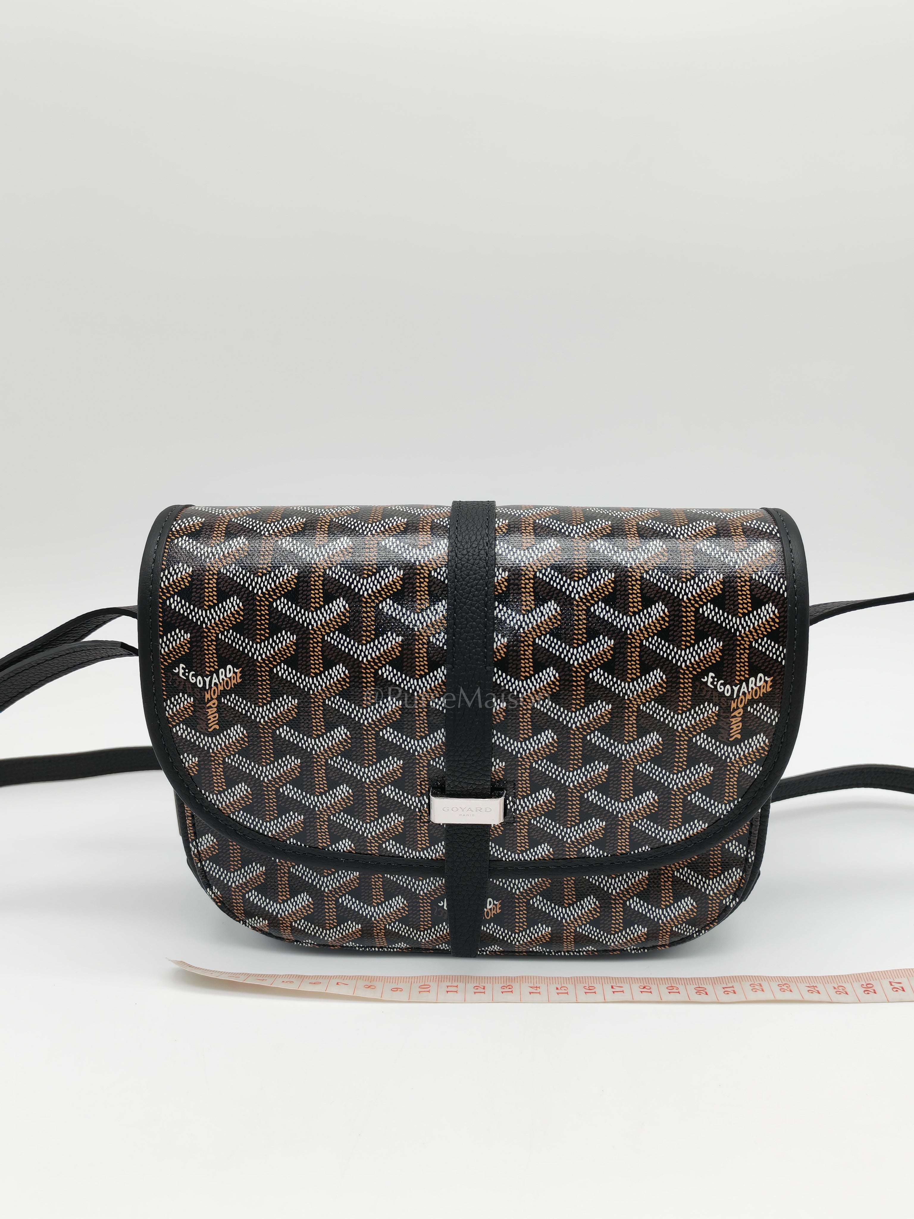 Belvedere PM Black in Goyardine Canvas Cross Body Bag | Purse Maison Luxury Bags Shop