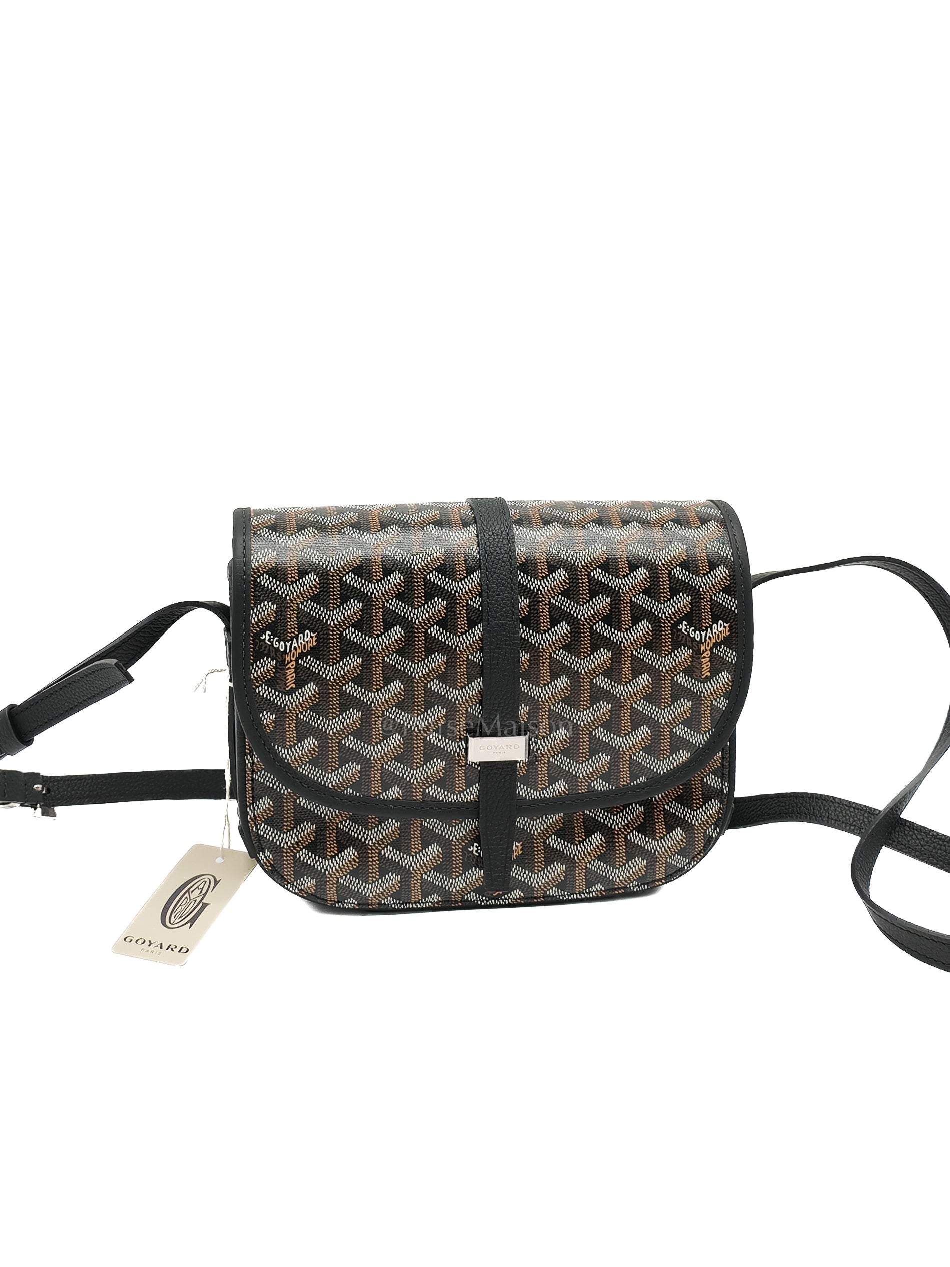 Belvedere PM Black in Goyardine Canvas Cross Body Bag | Purse Maison Luxury Bags Shop