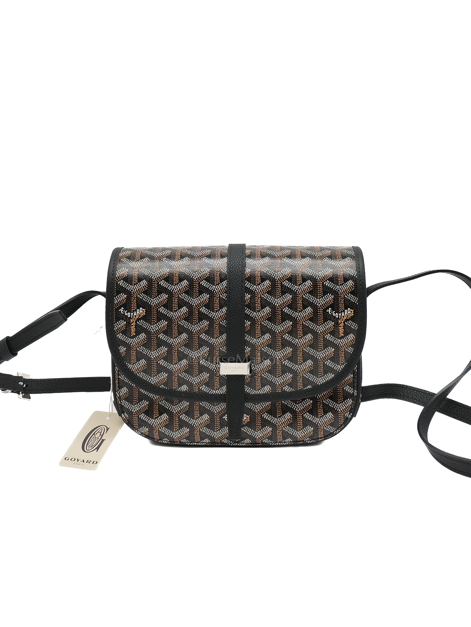 Belvedere PM Black in Goyardine Canvas Cross Body Bag | Purse Maison Luxury Bags Shop