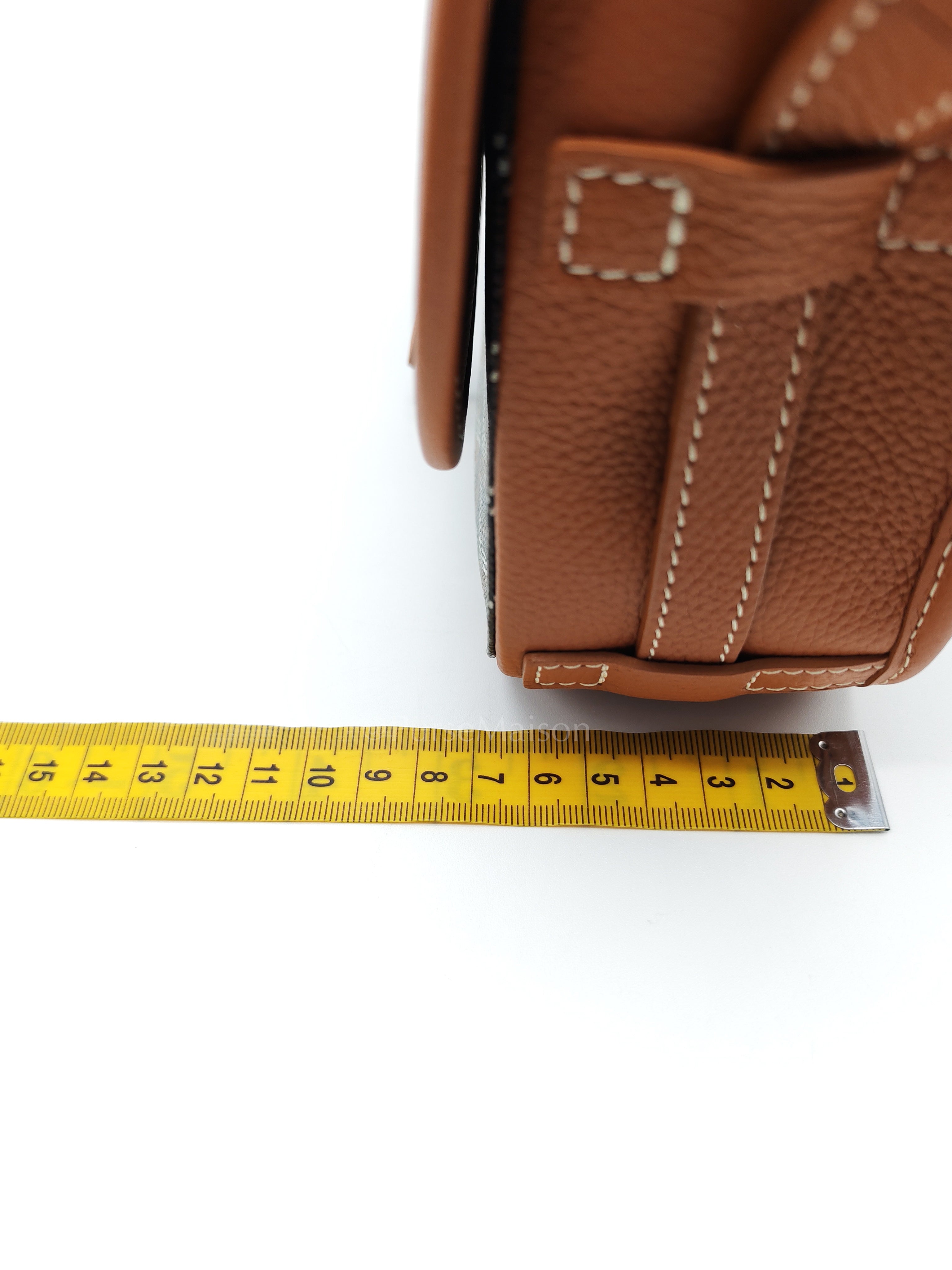 Belvedere PM Crossbody Bag in Tan Goyardine Canvas & Silver Hardware | Purse Maison Luxury Bags Shop