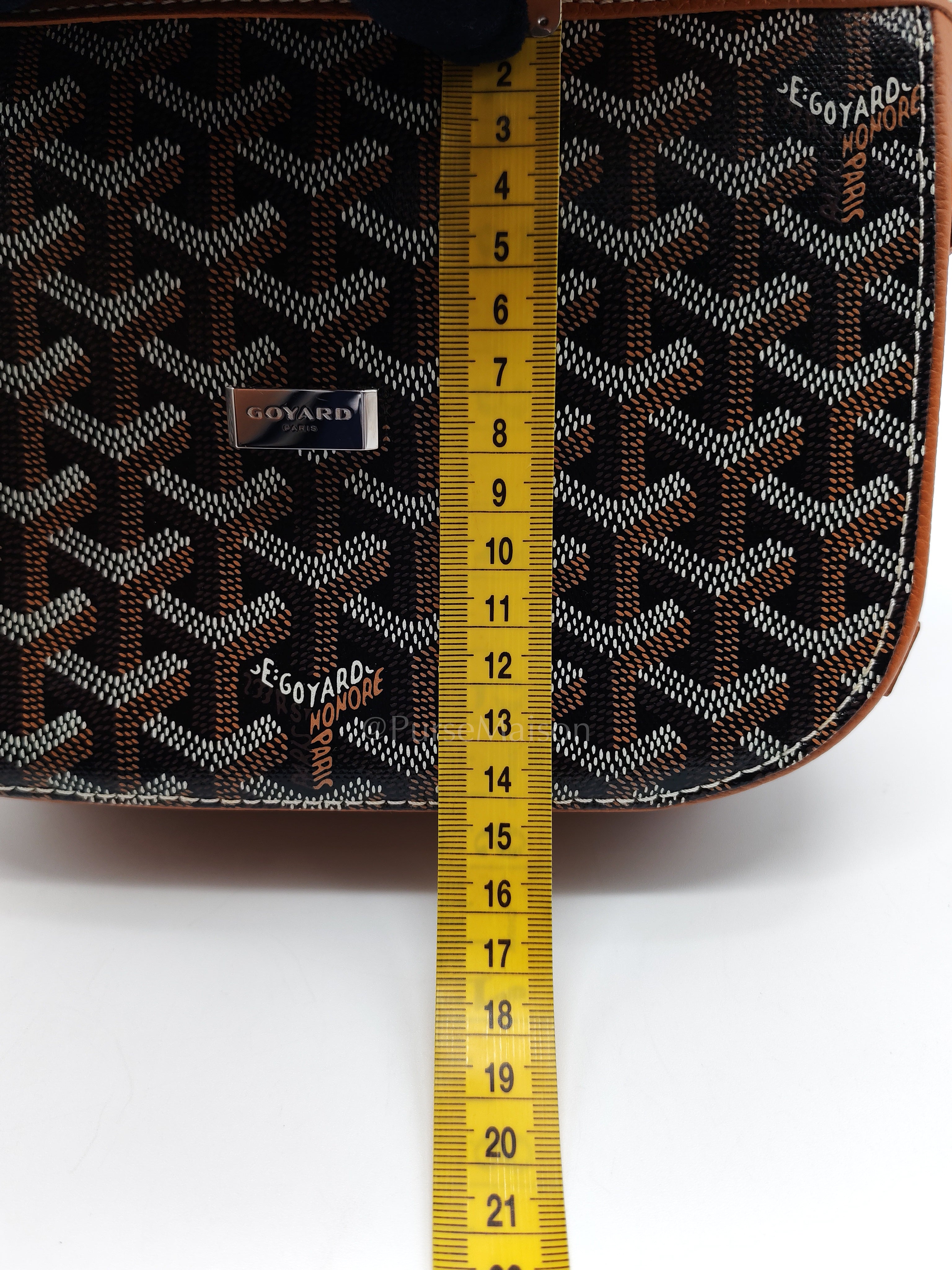 Belvedere PM Crossbody Bag in Tan Goyardine Canvas & Silver Hardware | Purse Maison Luxury Bags Shop
