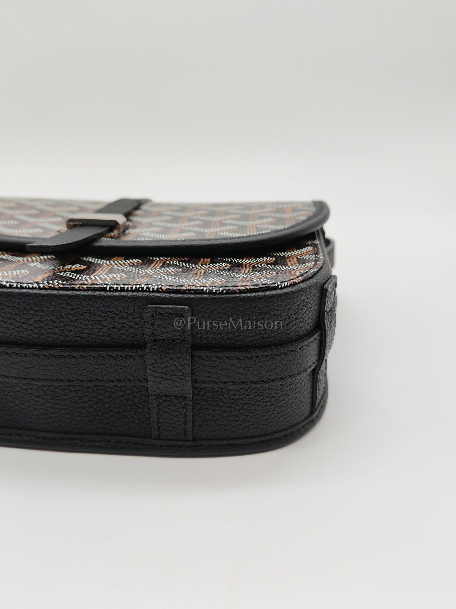 Belvedere PM in Black Goyardine Canvas Crossbody Bag | Purse Maison Luxury Bags Shop