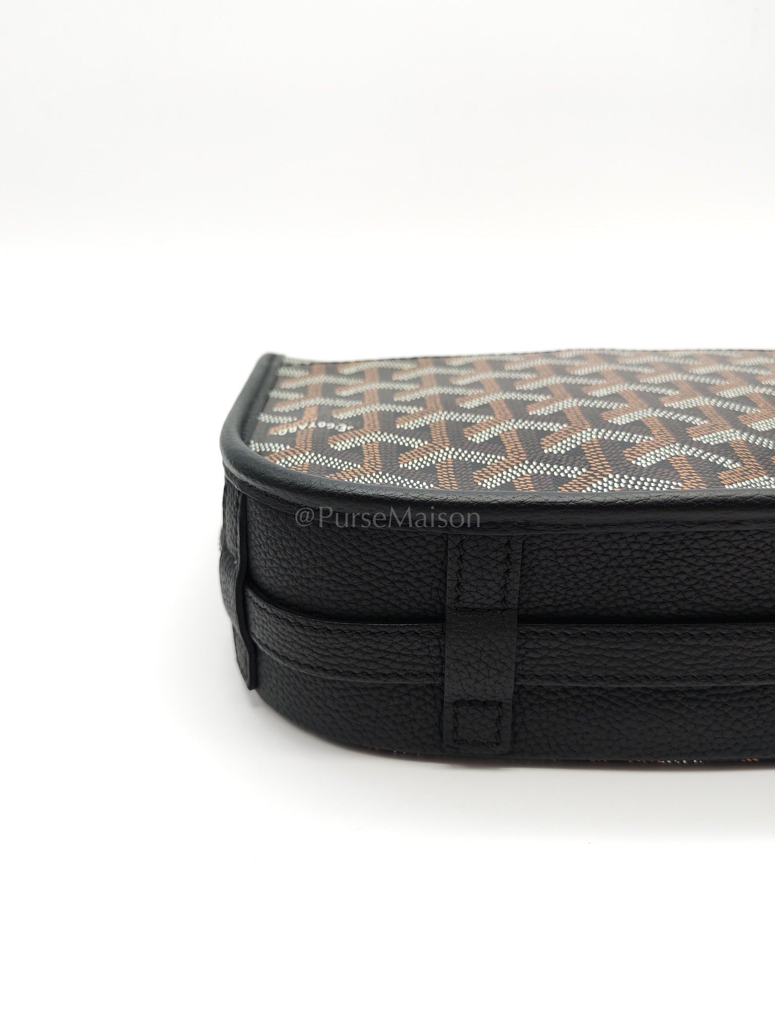 Belvedere PM in Black Goyardine Canvas Crossbody Bag | Purse Maison Luxury Bags Shop