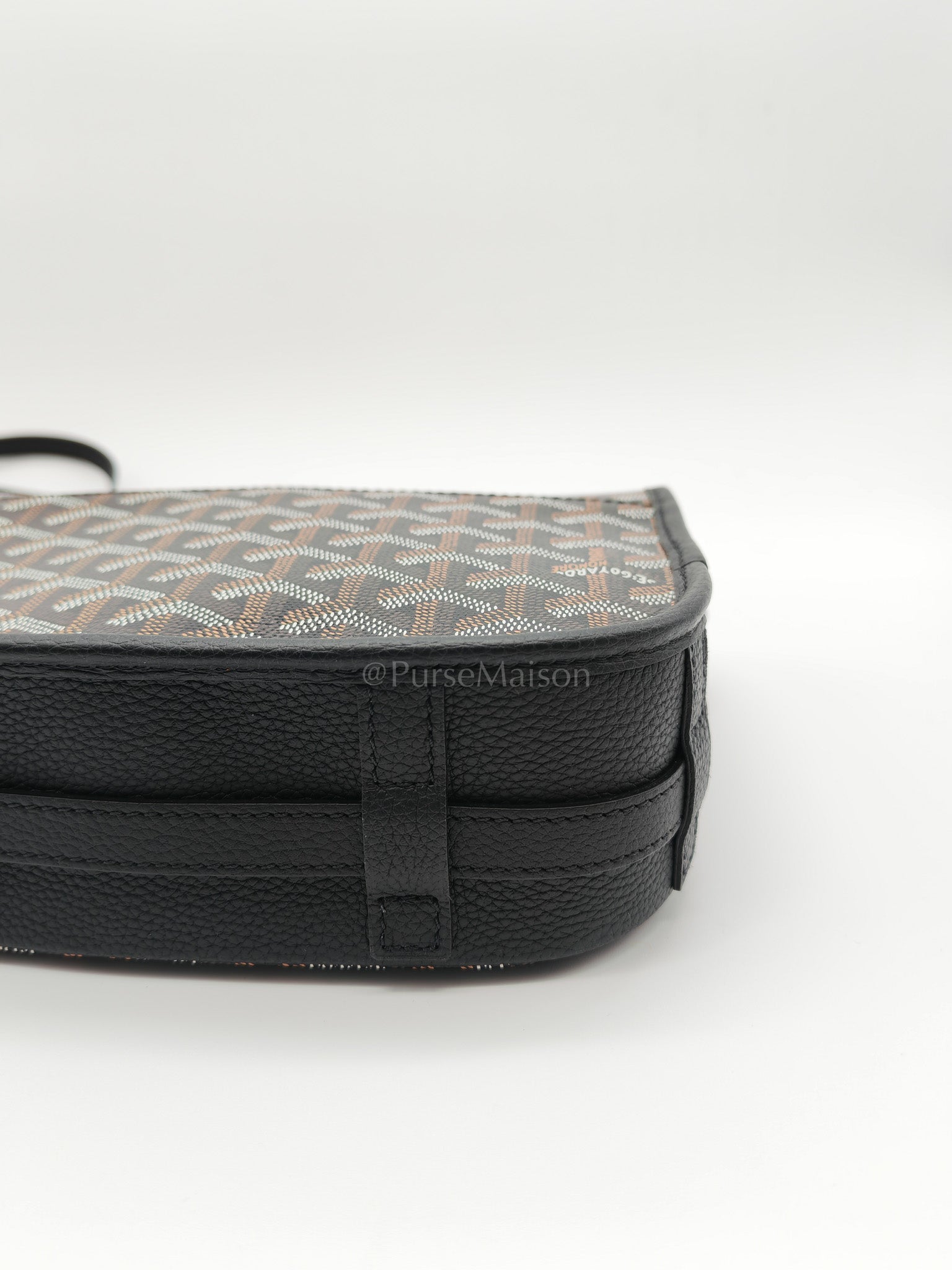 Belvedere PM in Black Goyardine Canvas Crossbody Bag | Purse Maison Luxury Bags Shop