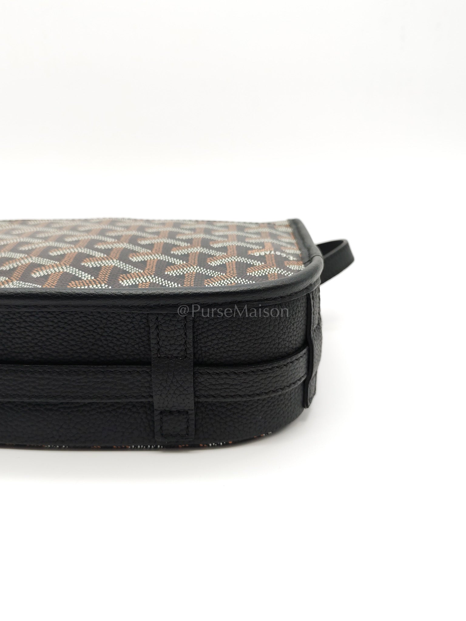 Belvedere PM in Black Goyardine Canvas Crossbody Bag | Purse Maison Luxury Bags Shop