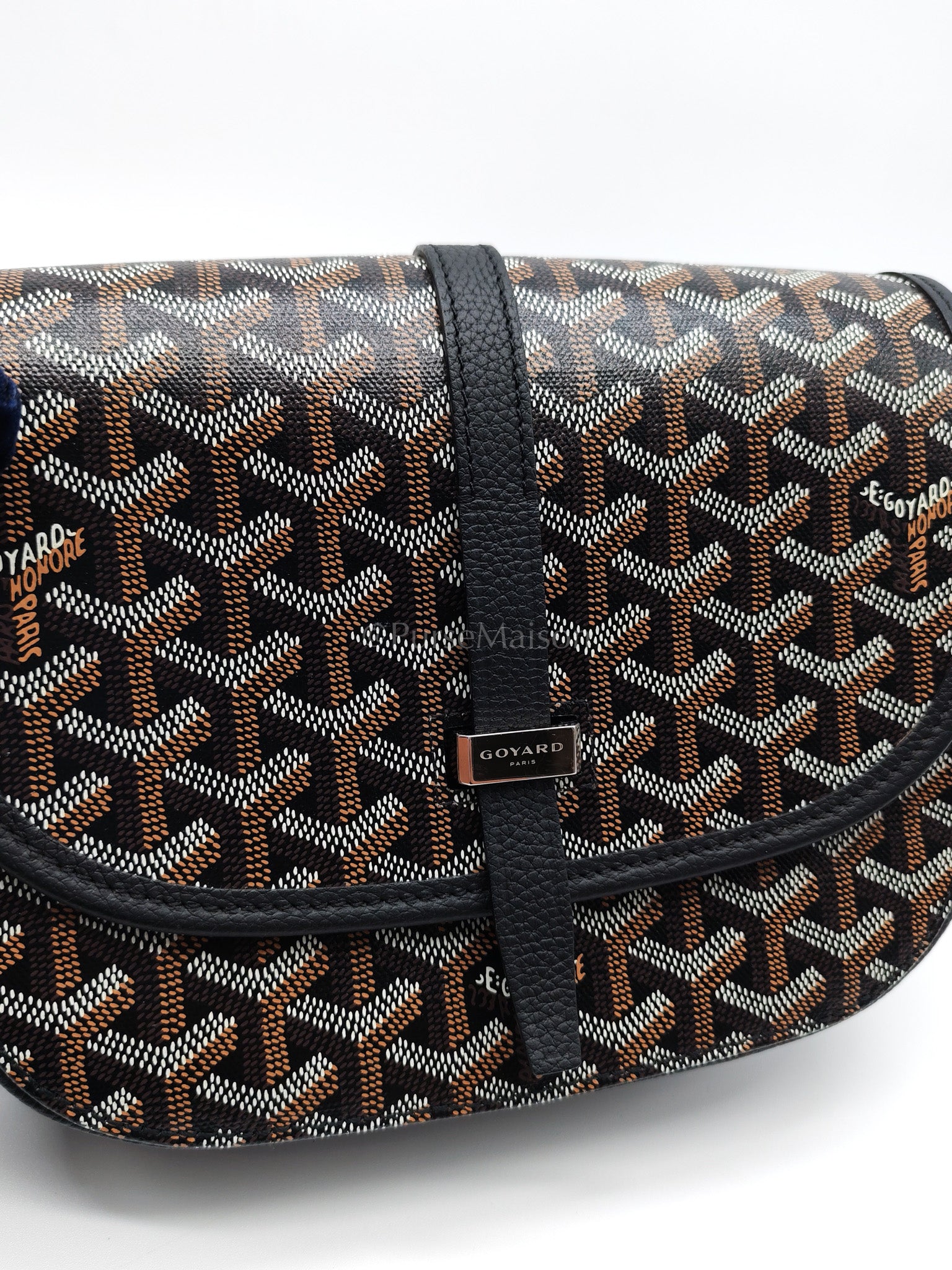 Belvedere PM in Black Goyardine Canvas Crossbody Bag | Purse Maison Luxury Bags Shop