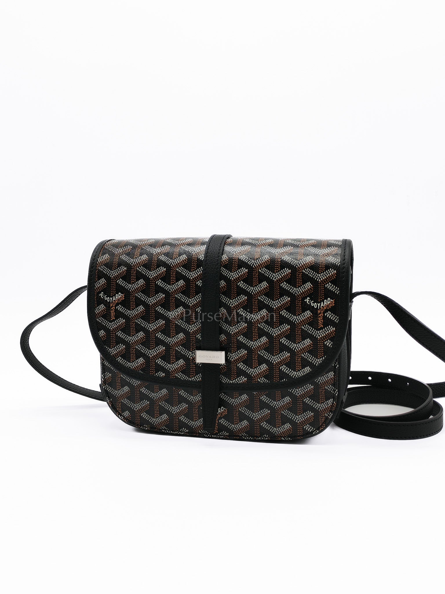 Belvedere PM in Black Goyardine Canvas Crossbody Bag | Purse Maison Luxury Bags Shop