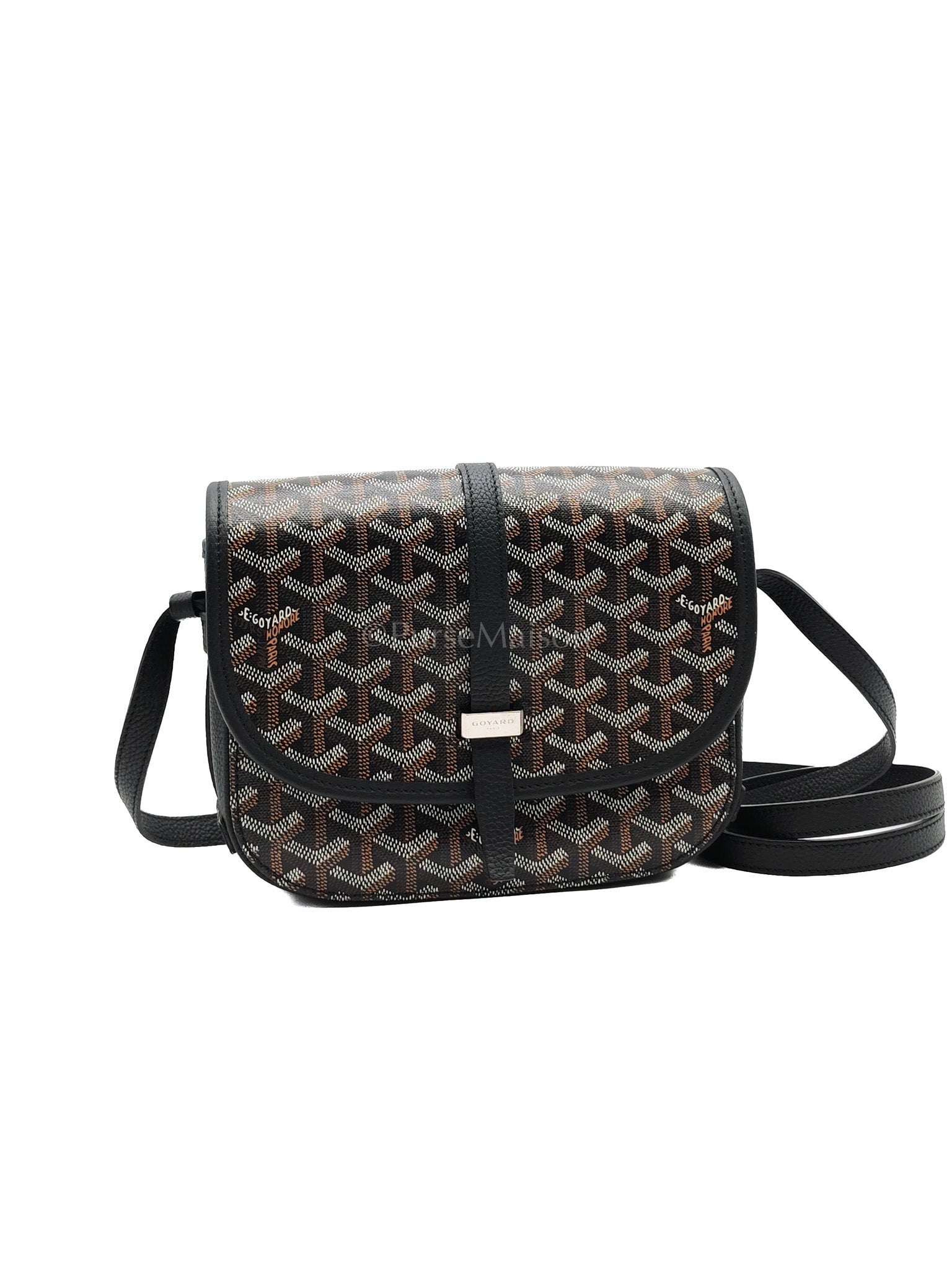 Belvedere PM in Black Goyardine Canvas Crossbody Bag | Purse Maison Luxury Bags Shop