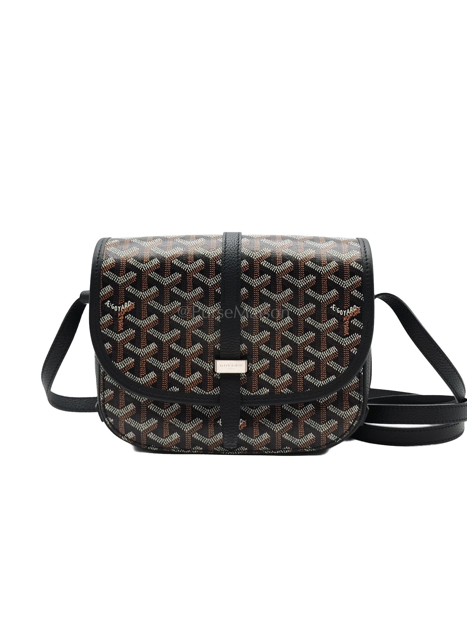 Belvedere PM in Black Goyardine Canvas Crossbody Bag | Purse Maison Luxury Bags Shop