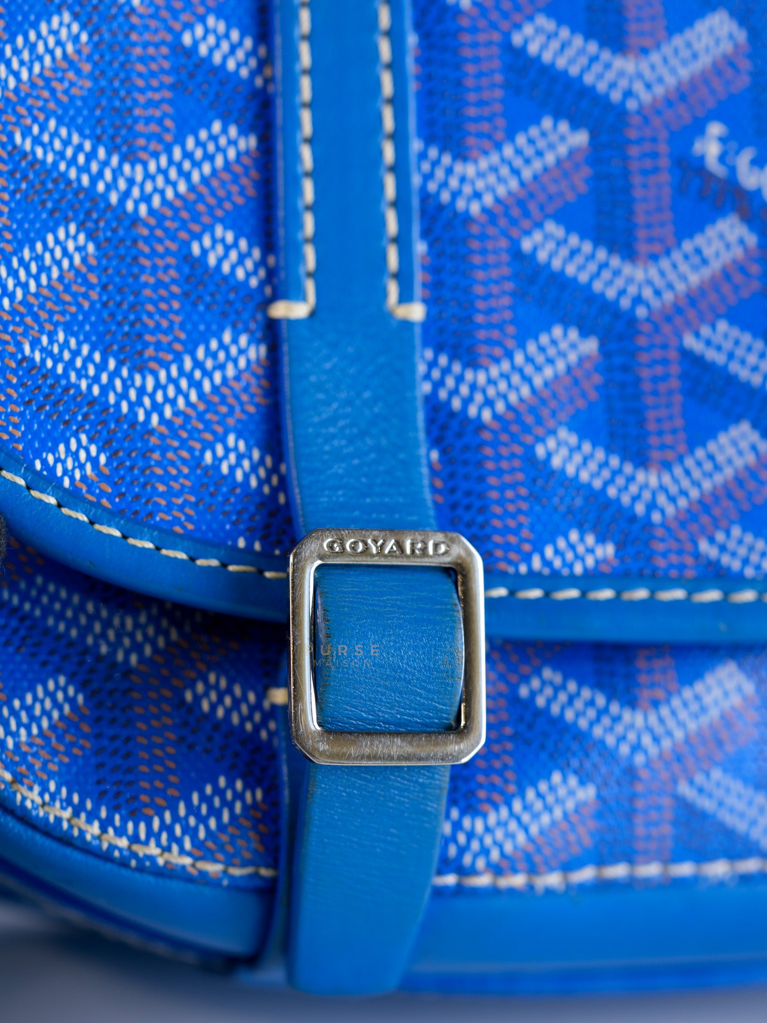 Belvedere PM in Blue Goyardine Canvas | Purse Maison Luxury Bags Shop