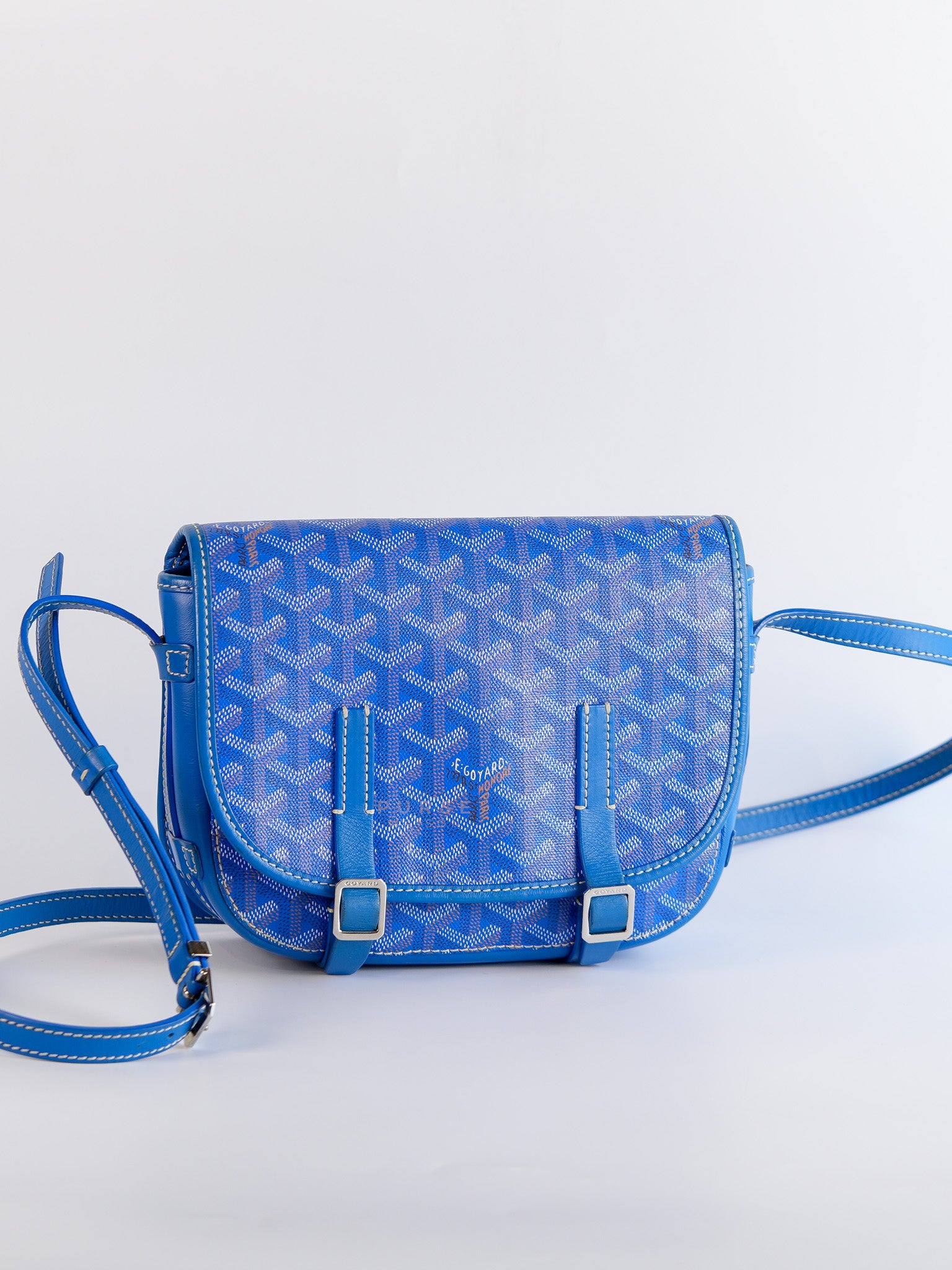 Belvedere PM in Blue Goyardine Canvas | Purse Maison Luxury Bags Shop