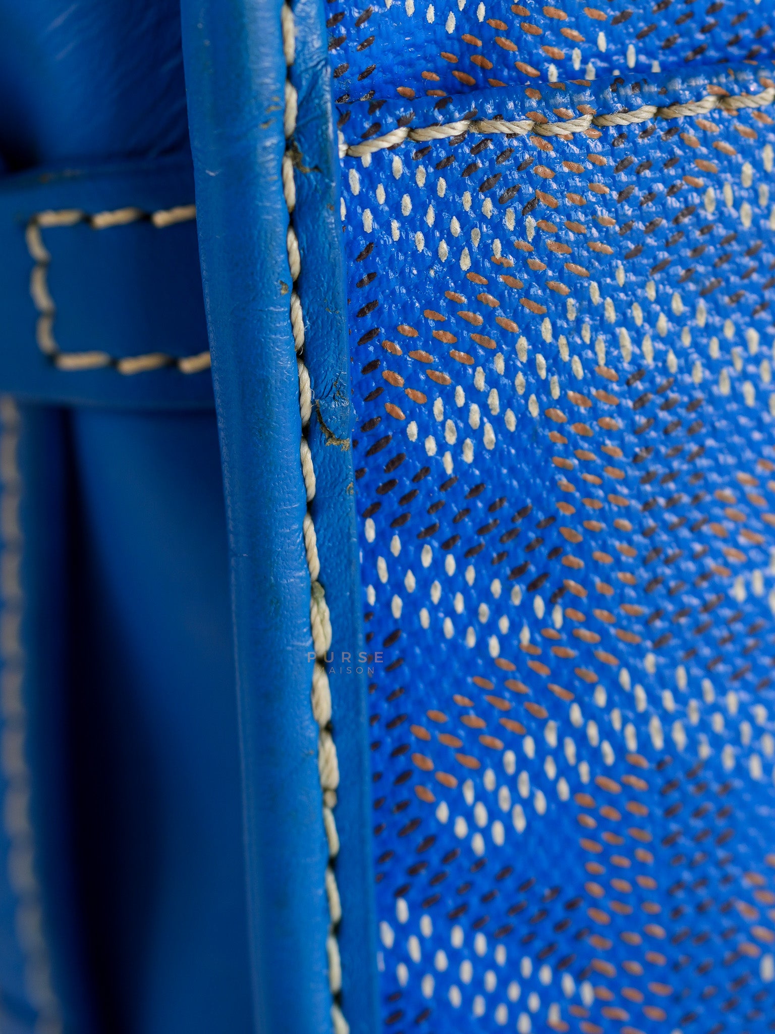 Belvedere PM in Blue Goyardine Canvas | Purse Maison Luxury Bags Shop