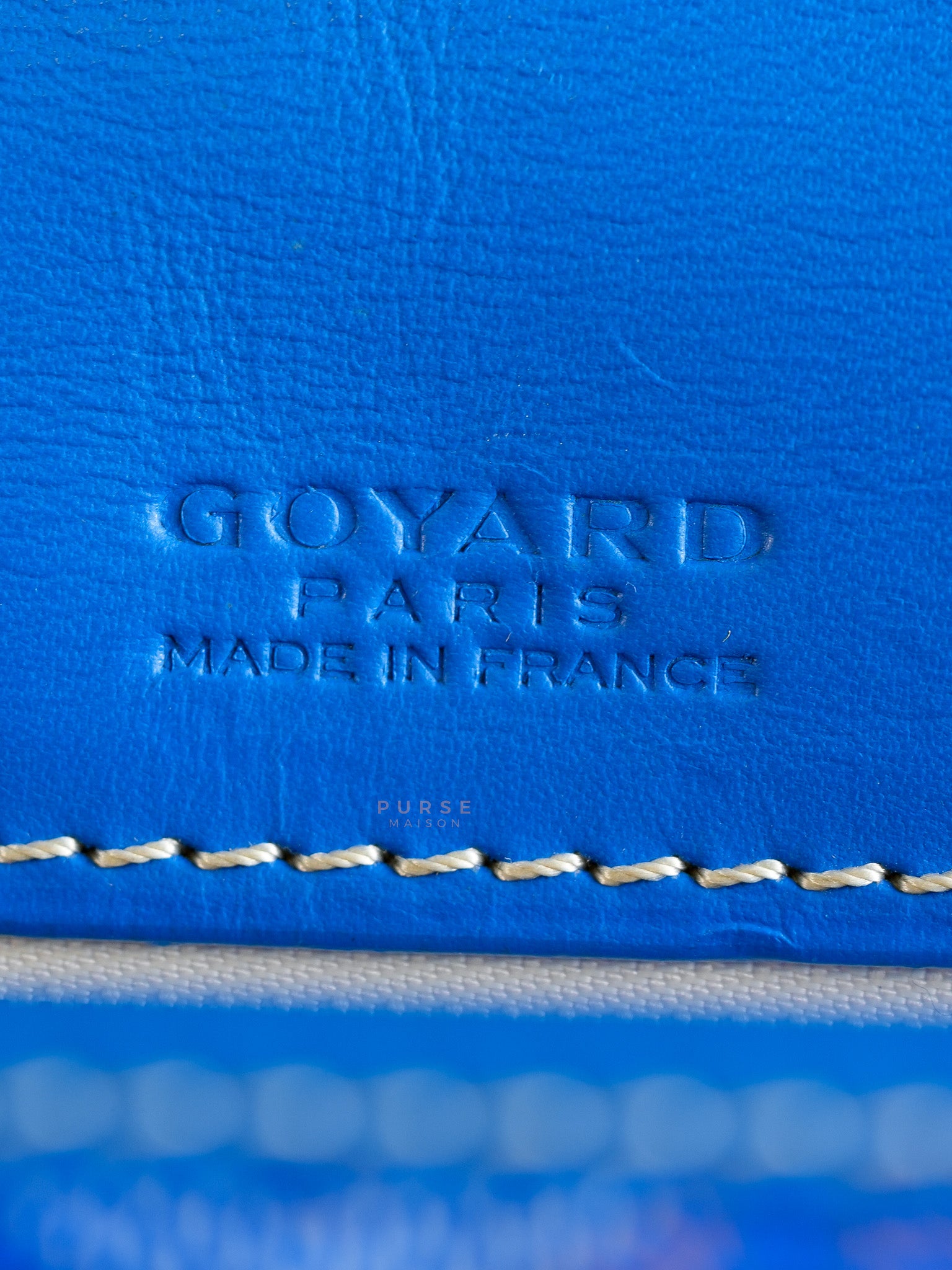 Belvedere PM in Blue Goyardine Canvas | Purse Maison Luxury Bags Shop