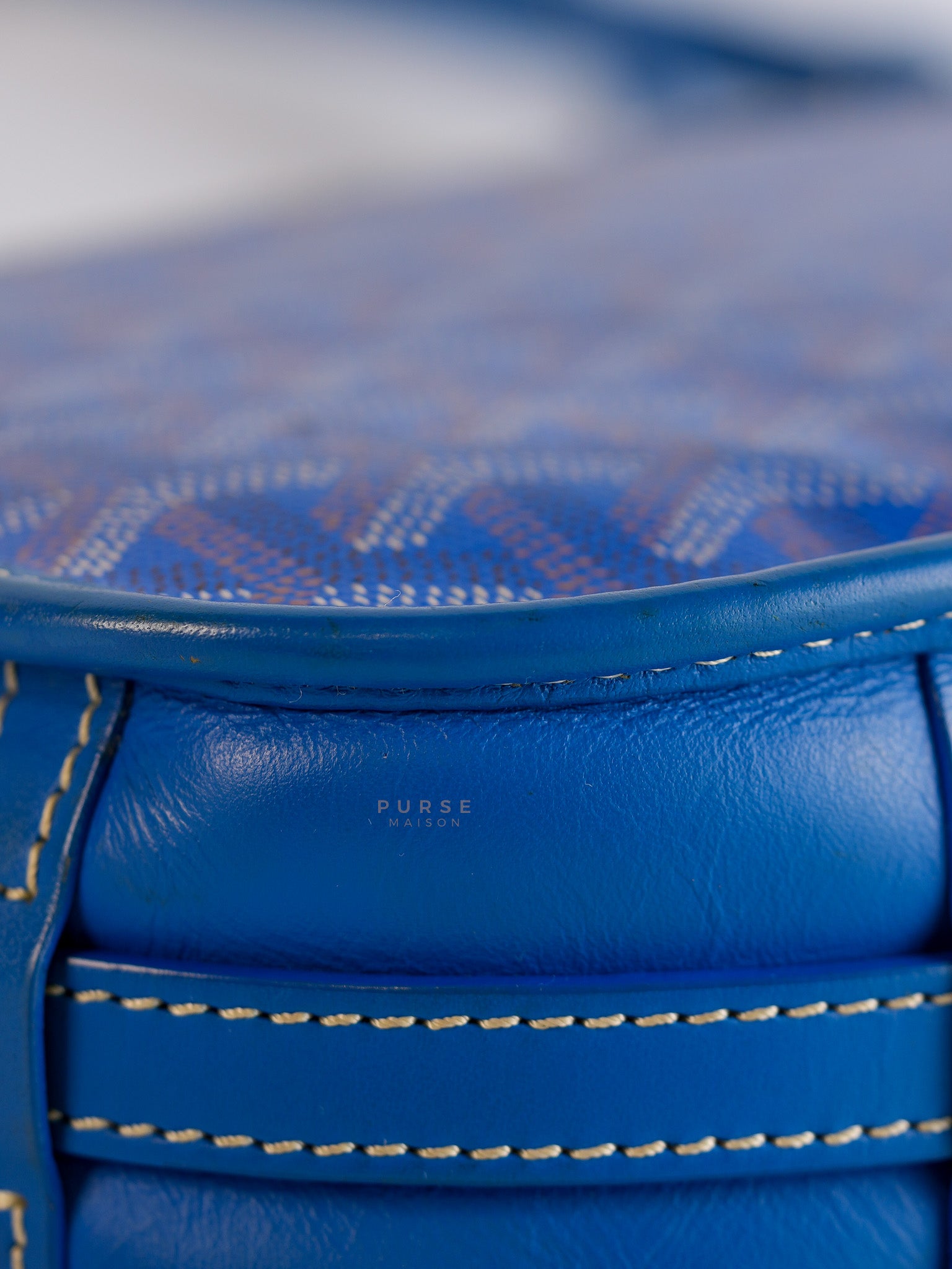 Belvedere PM in Blue Goyardine Canvas | Purse Maison Luxury Bags Shop
