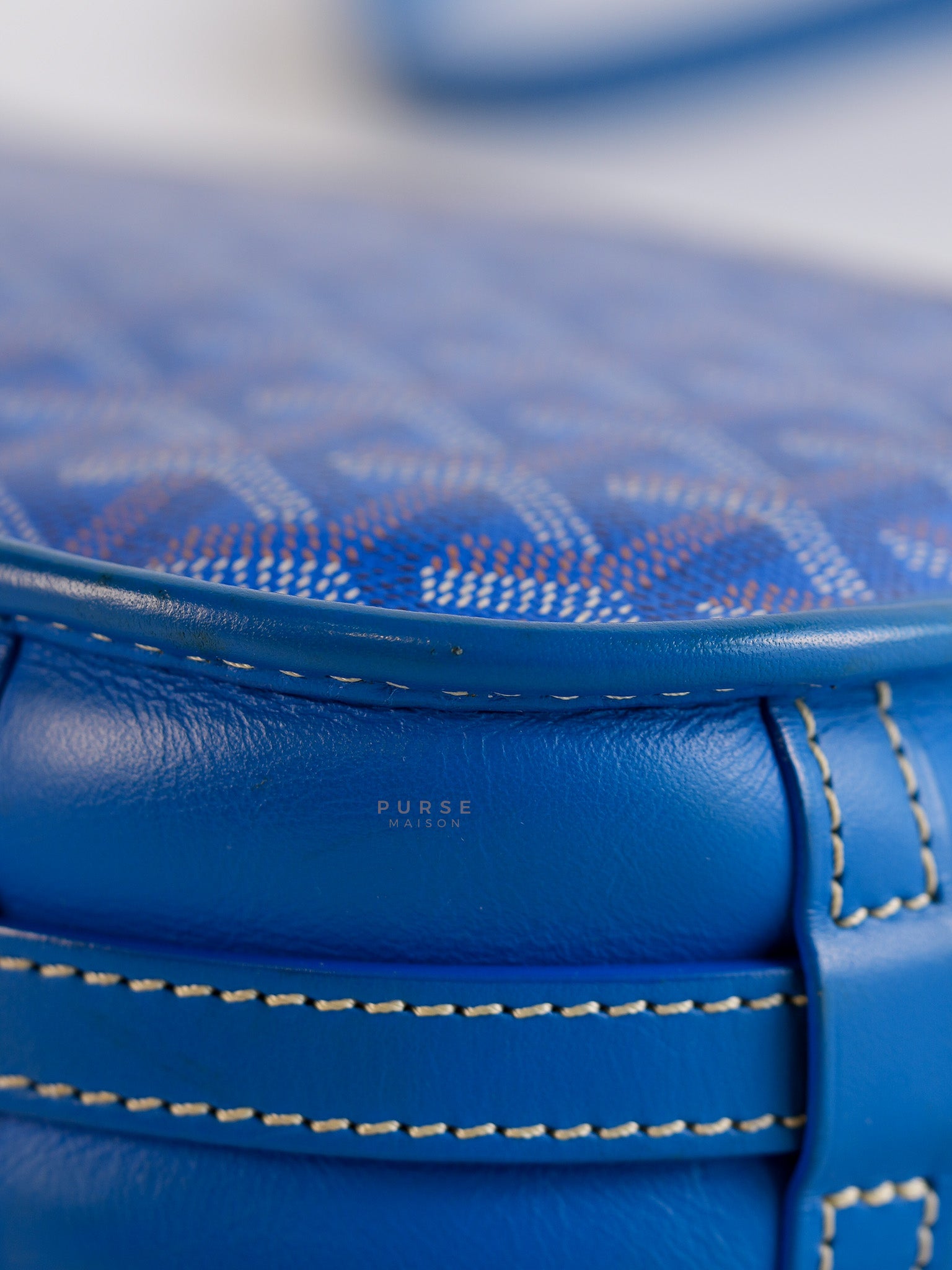 Belvedere PM in Blue Goyardine Canvas | Purse Maison Luxury Bags Shop