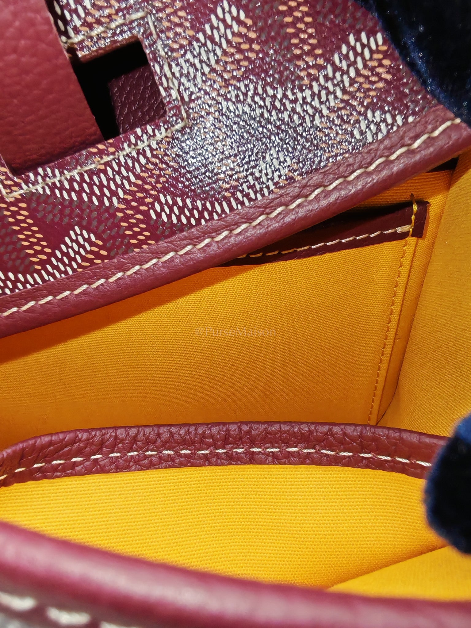 Belvedere PM in Burgundy Goyardine Canvas | Purse Maison Luxury Bags Shop