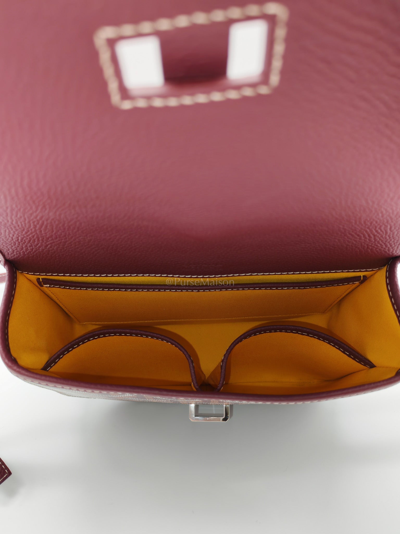 Belvedere PM in Burgundy Goyardine Canvas | Purse Maison Luxury Bags Shop