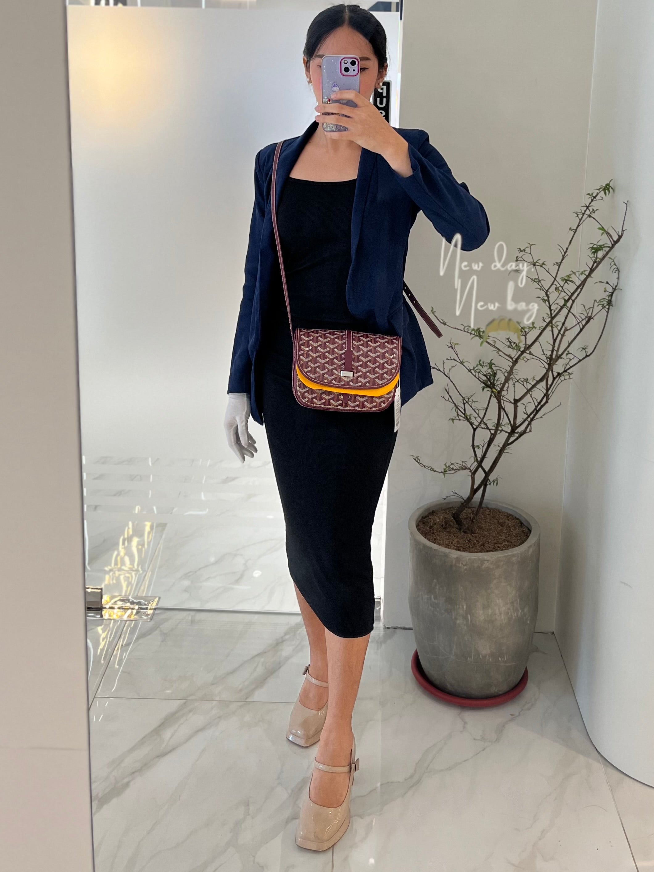 Belvedere PM in Burgundy Goyardine Canvas | Purse Maison Luxury Bags Shop