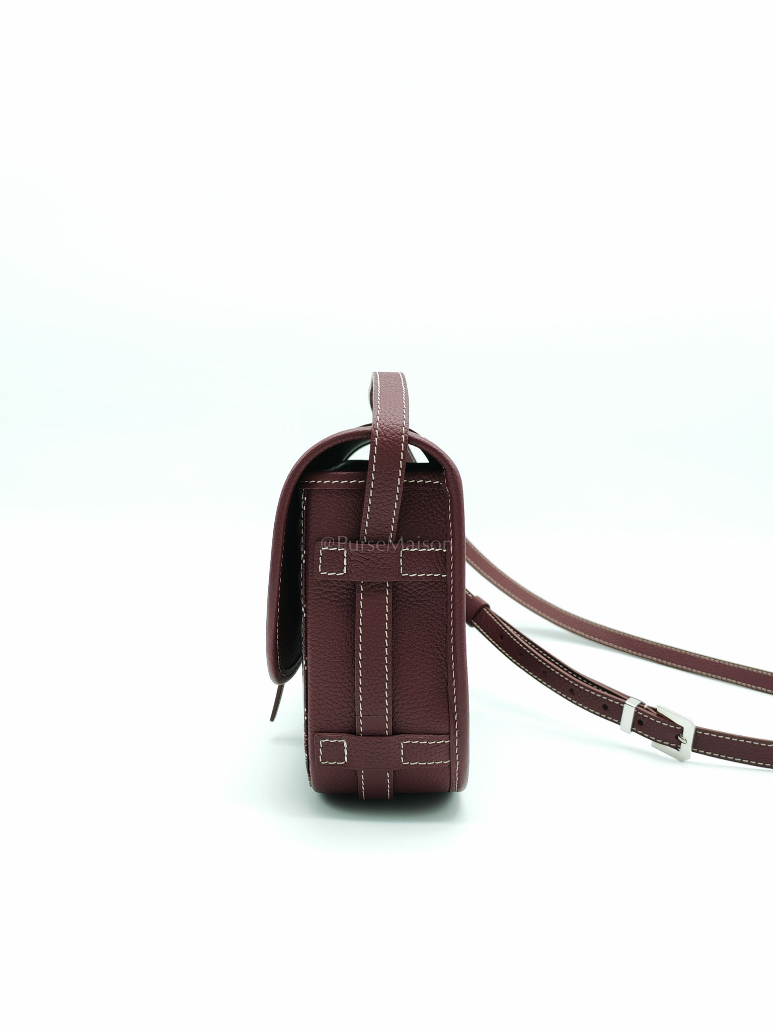 Belvedere PM in Burgundy Goyardine Canvas | Purse Maison Luxury Bags Shop