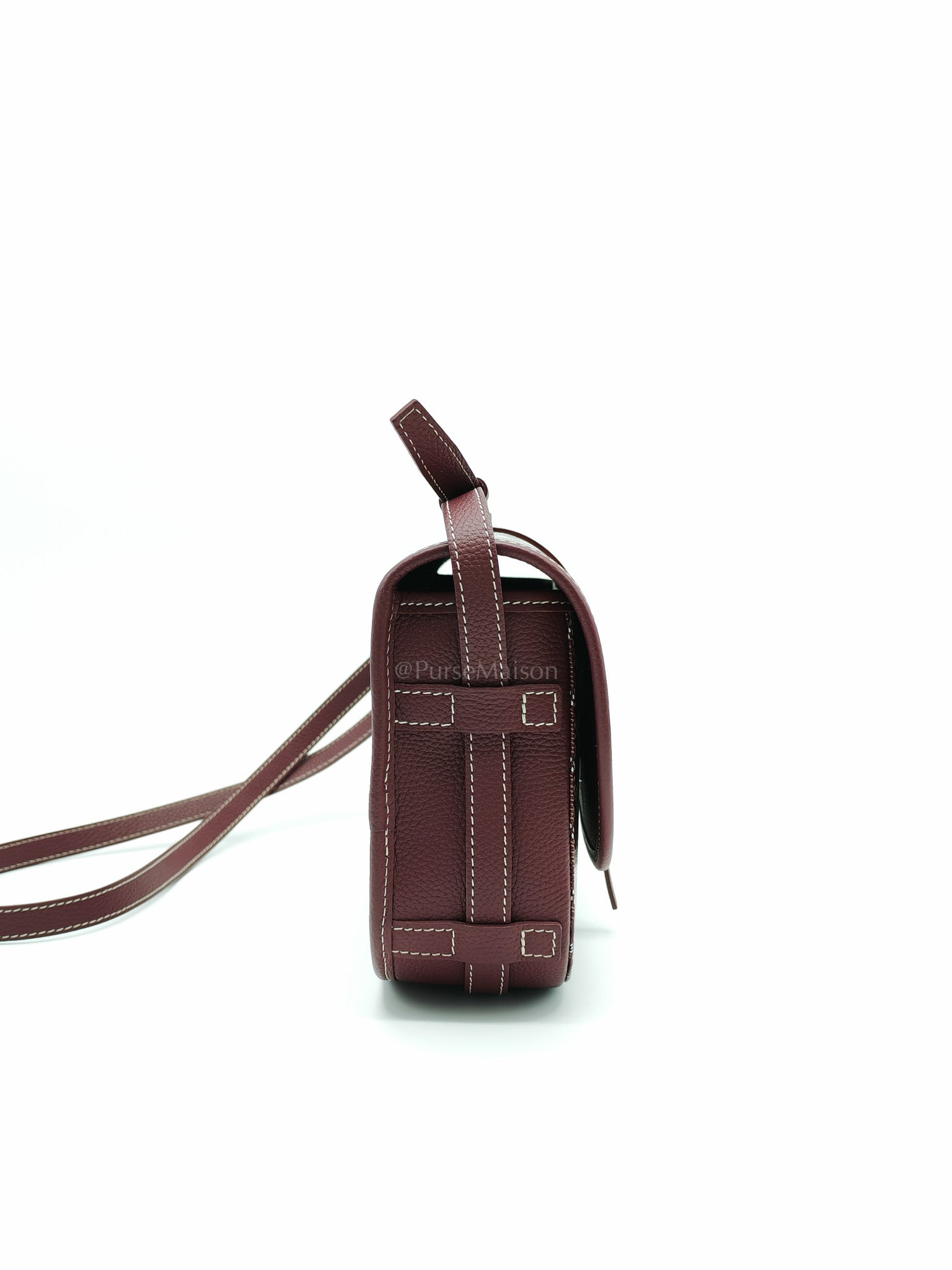 Belvedere PM in Burgundy Goyardine Canvas | Purse Maison Luxury Bags Shop