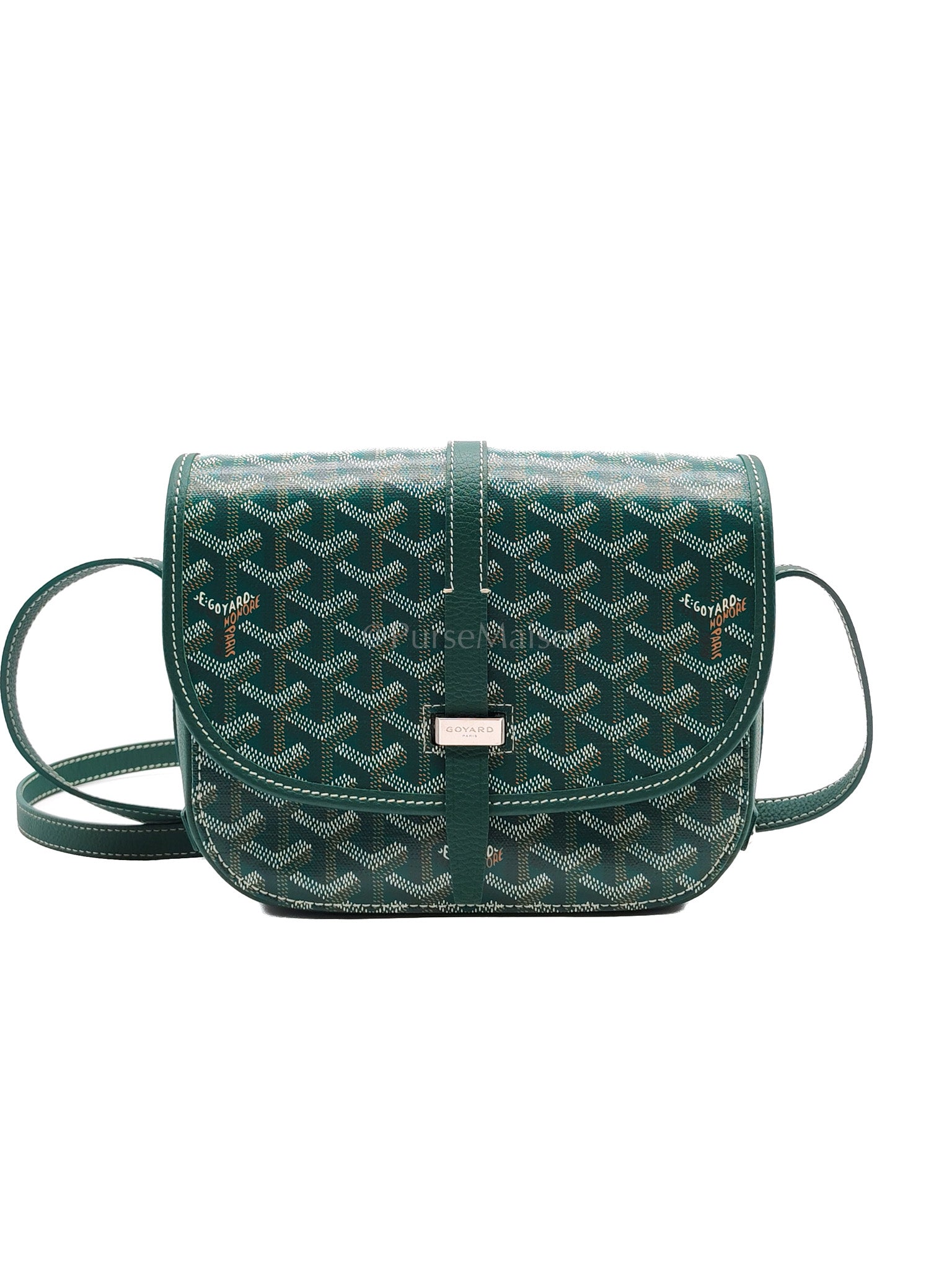 Belvedere PM in Vert (Green) Goyardine Canvas Crossbody Bag | Purse Maison Luxury Bags Shop