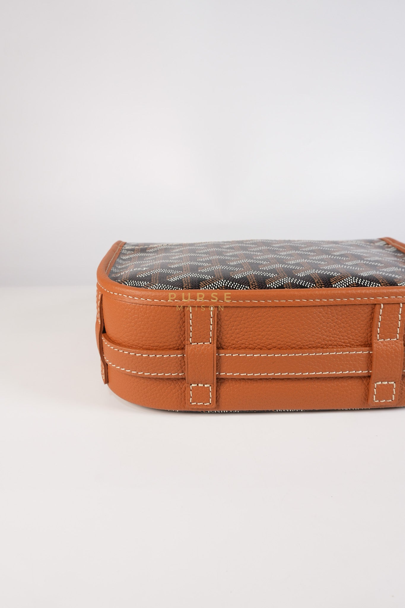 Belvedere PM Noir Et Naturel/Tan Goyardine Canvas | Purse Maison Luxury Bags Shop
