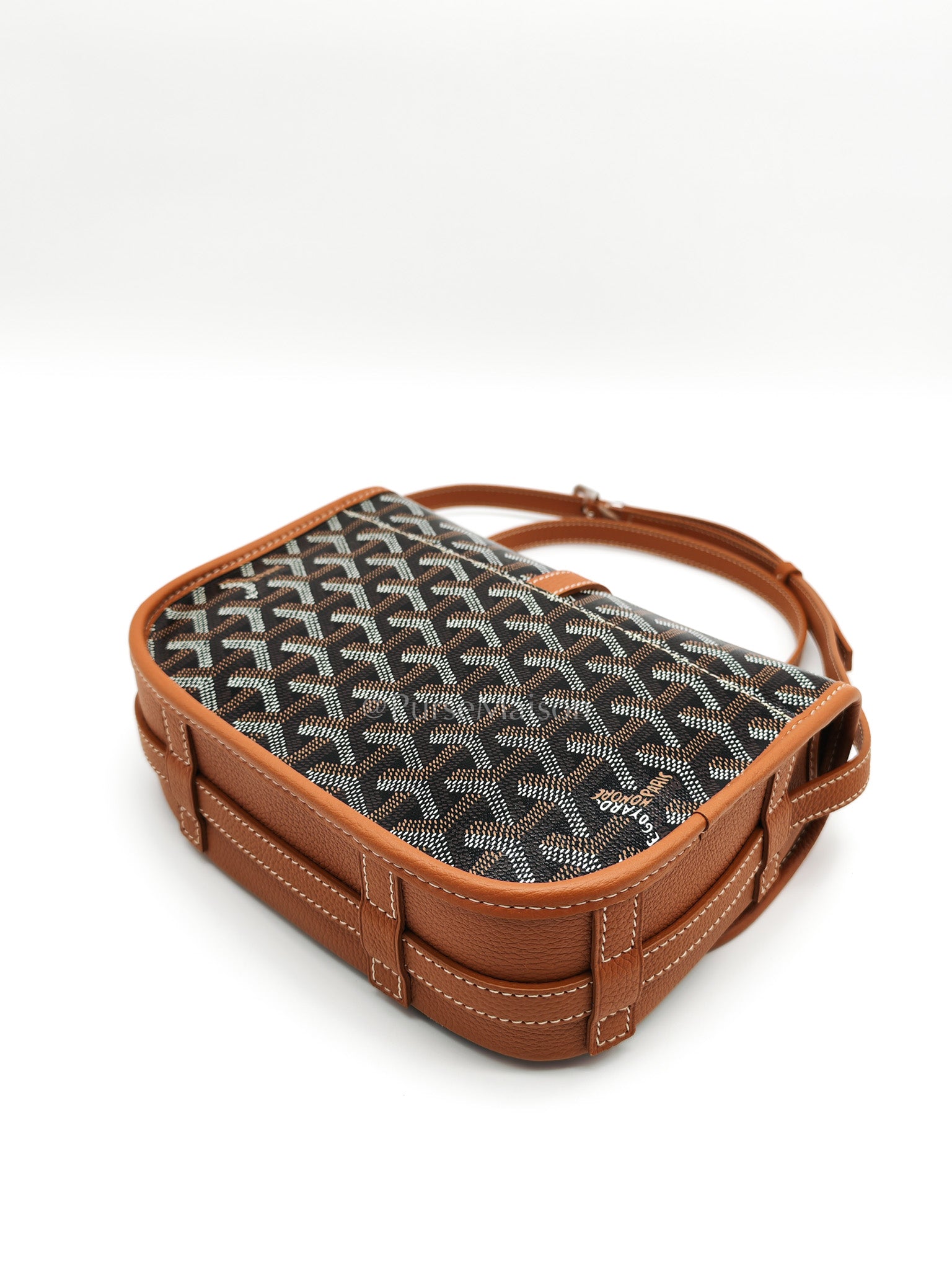 Belvedere PM Tan in Goyardine Canvas Cross Body Bag | Purse Maison Luxury Bags Shop