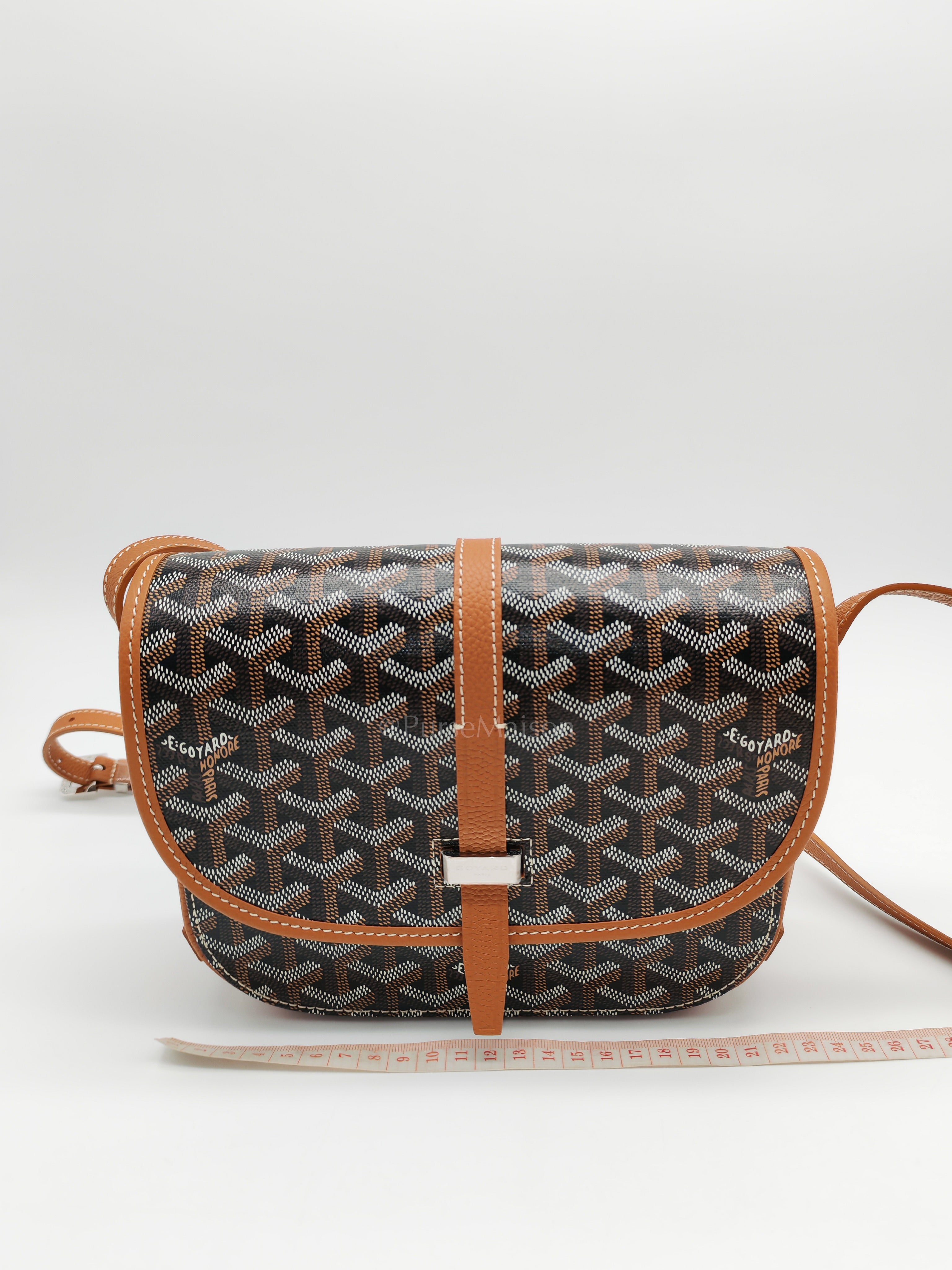 Belvedere PM Tan in Goyardine Canvas Cross Body Bag | Purse Maison Luxury Bags Shop